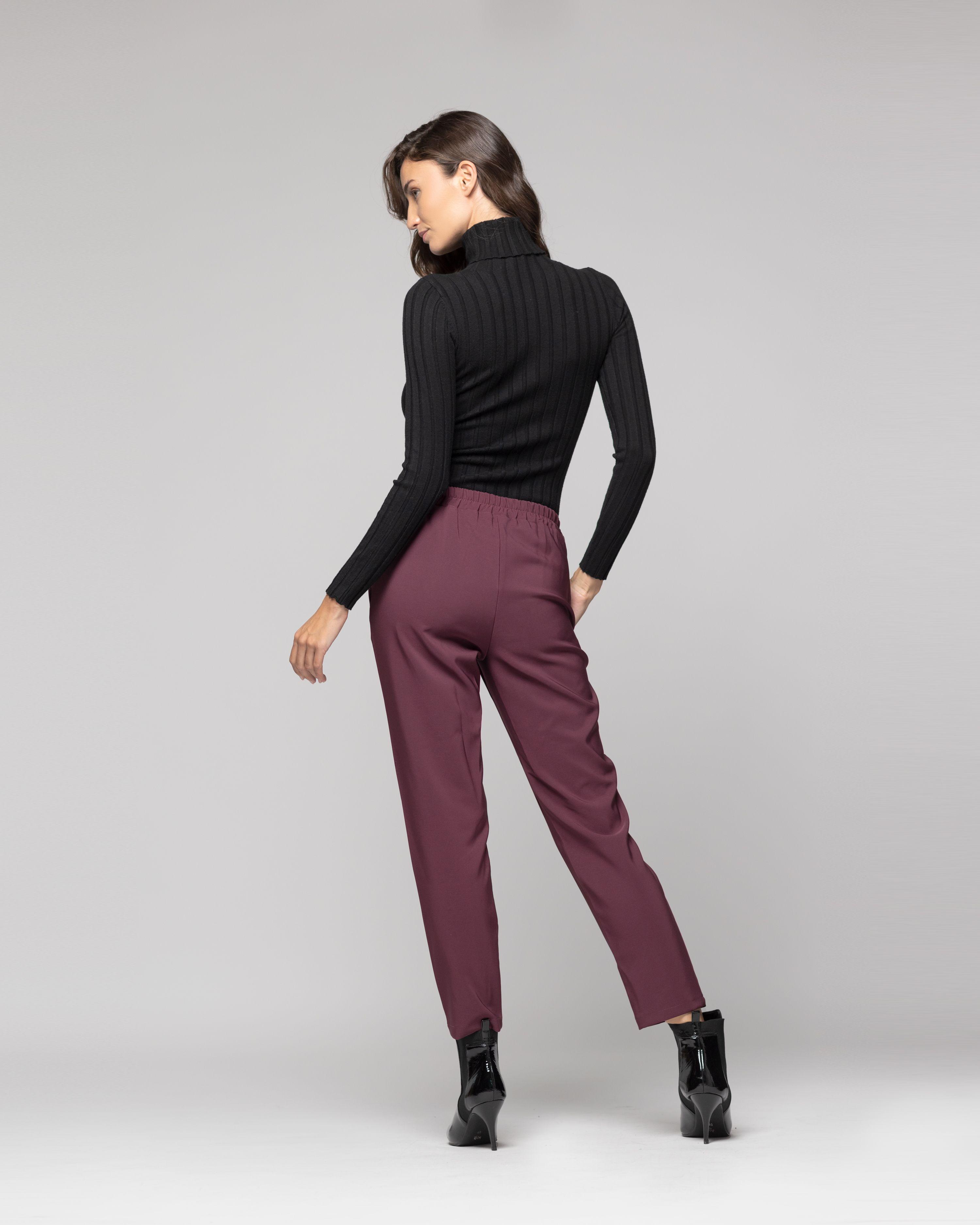 Pantalón Mujer  Svetlana Rojo Oscuro Lineatre-2