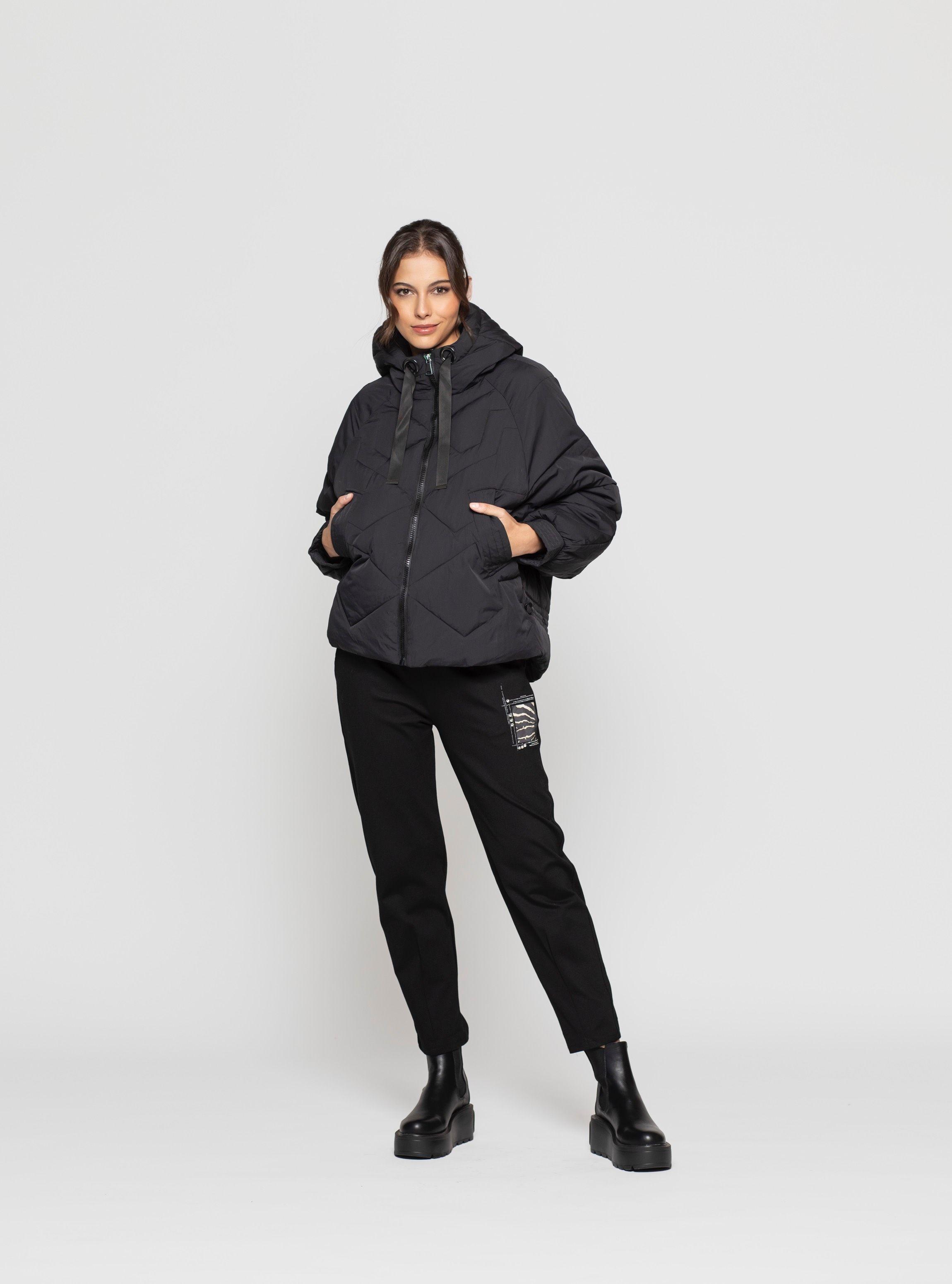 Parka Mujer Elaia Negro Lineatre-1