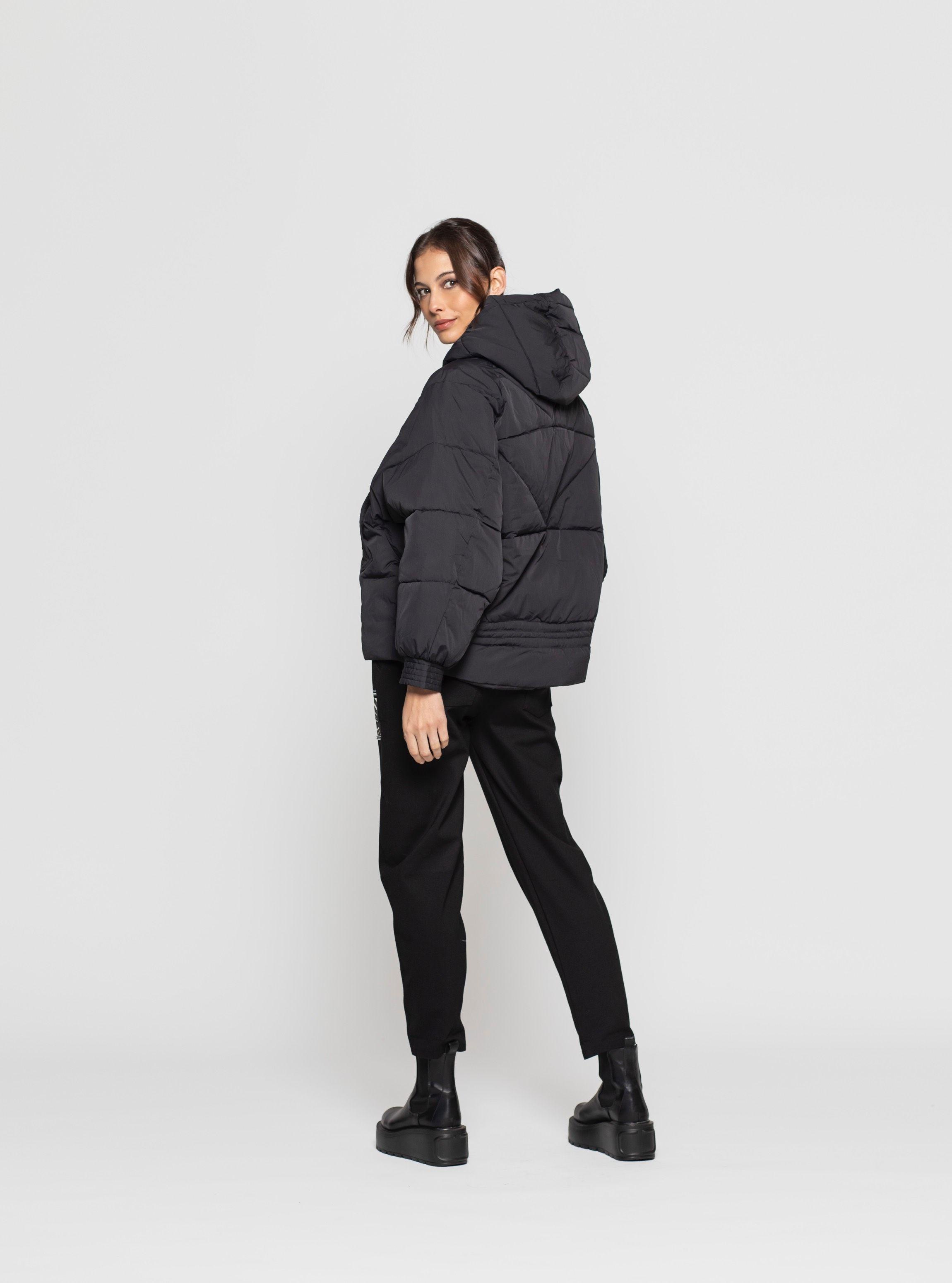 Parka Mujer Elaia Negro Lineatre-2