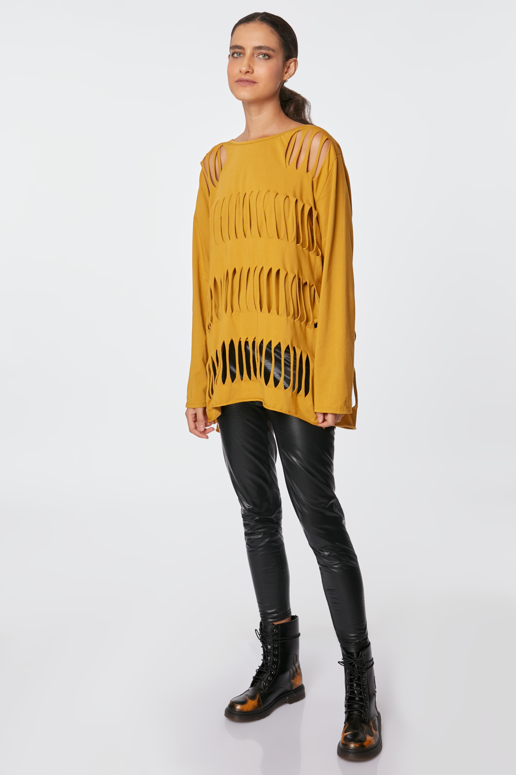 Polera Ana Mostaza-1