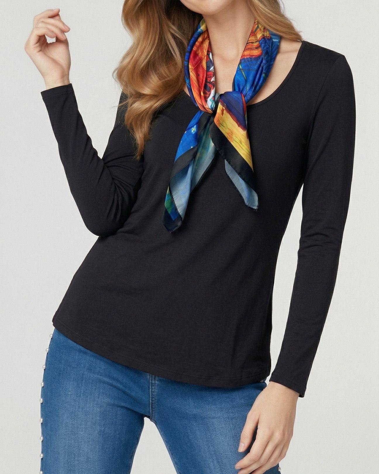 Pañuelo Mujer Rocío Azul Lineatre-2