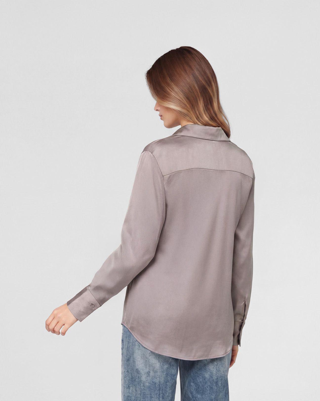 Blusa Mujer Barbarella Satinada Lila Lineatre-2