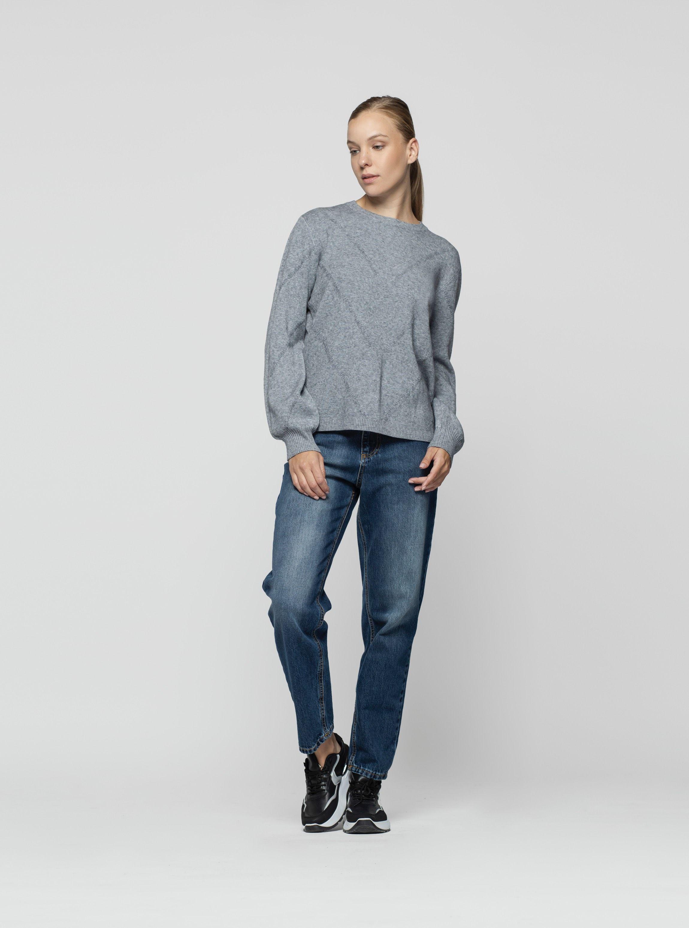 Sweater Mujer Samia Gris Lineatre-2