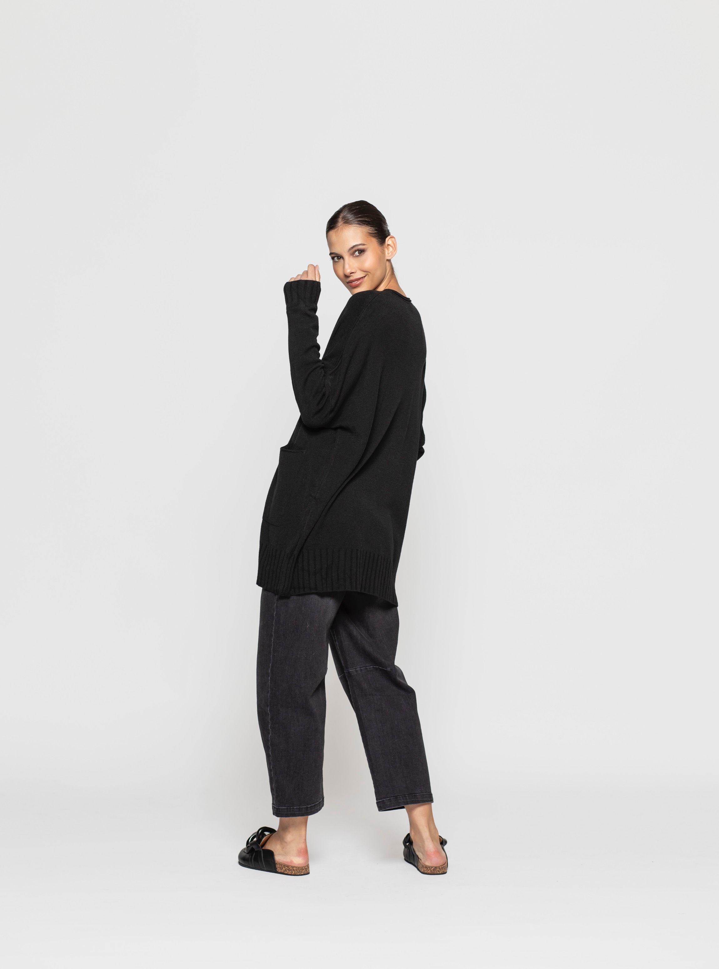 Sweater Mujer Mirian Negro Lineatre-2