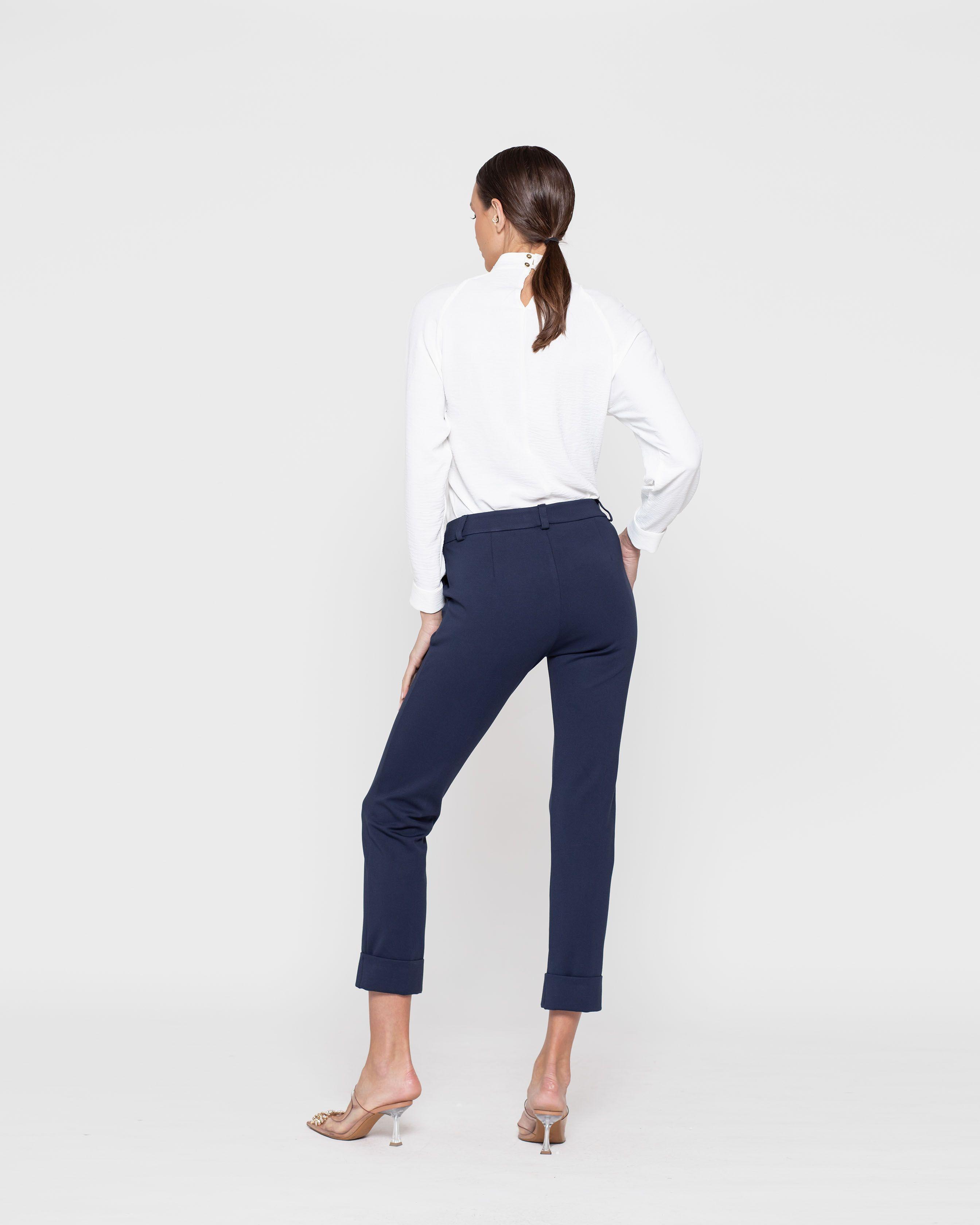 Pantalon Mujer Margarita Azul Marino Ludovica-2