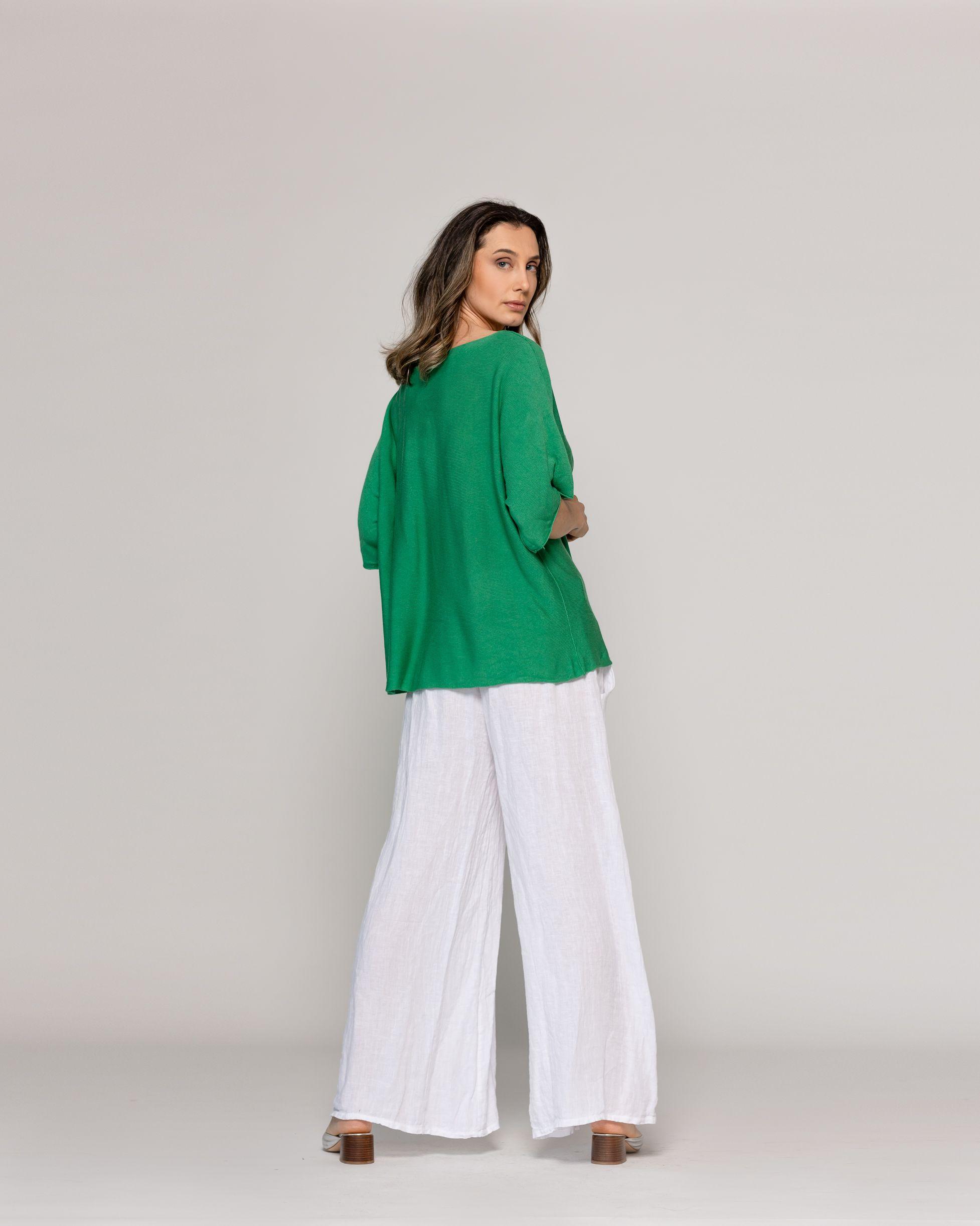 Sweater Mujer Weslyn Cuello Redondo Tipo Bote Manga Corta Lineatre-3