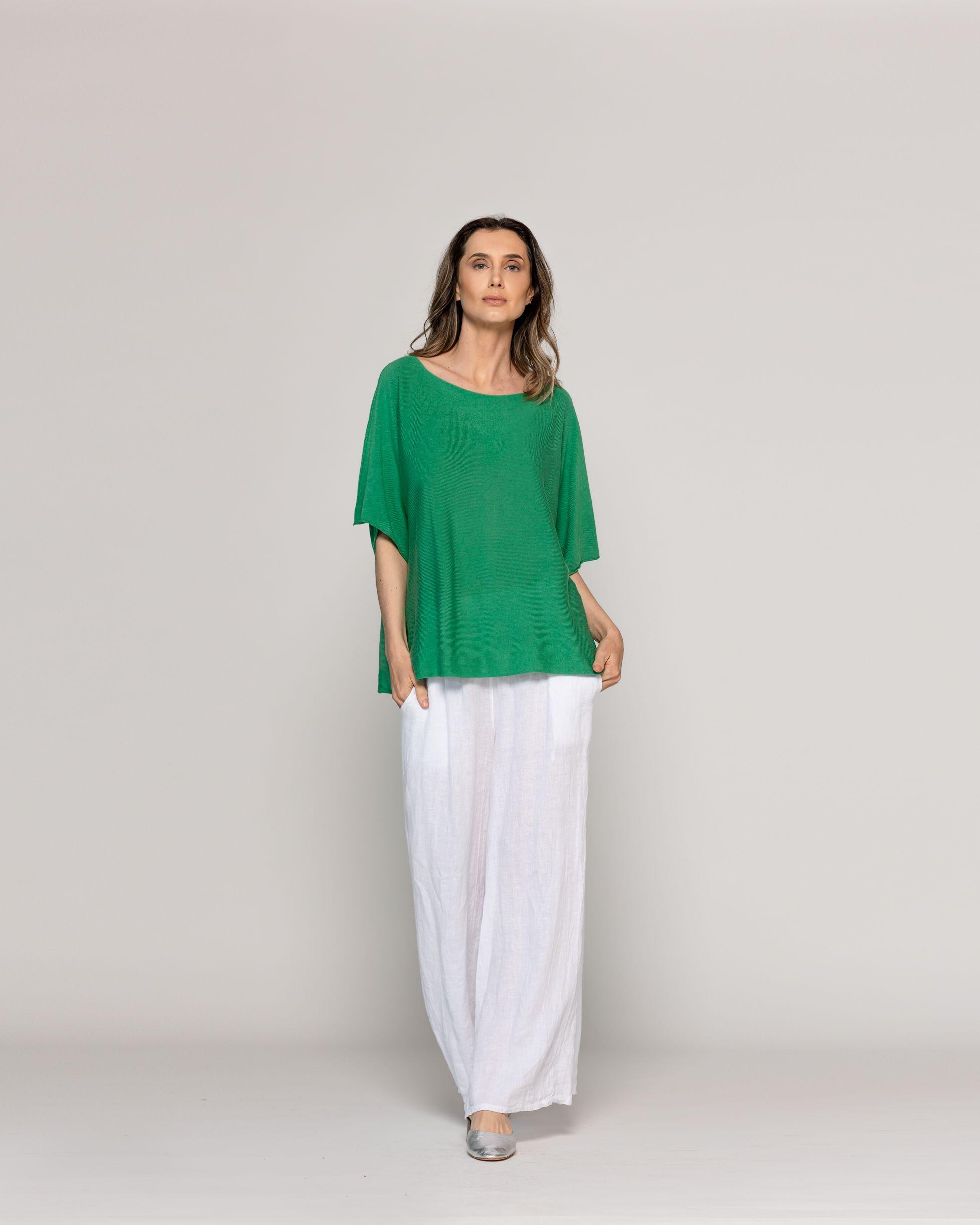 Sweater Mujer Weslyn Cuello Redondo Tipo Bote Manga Corta Lineatre-4