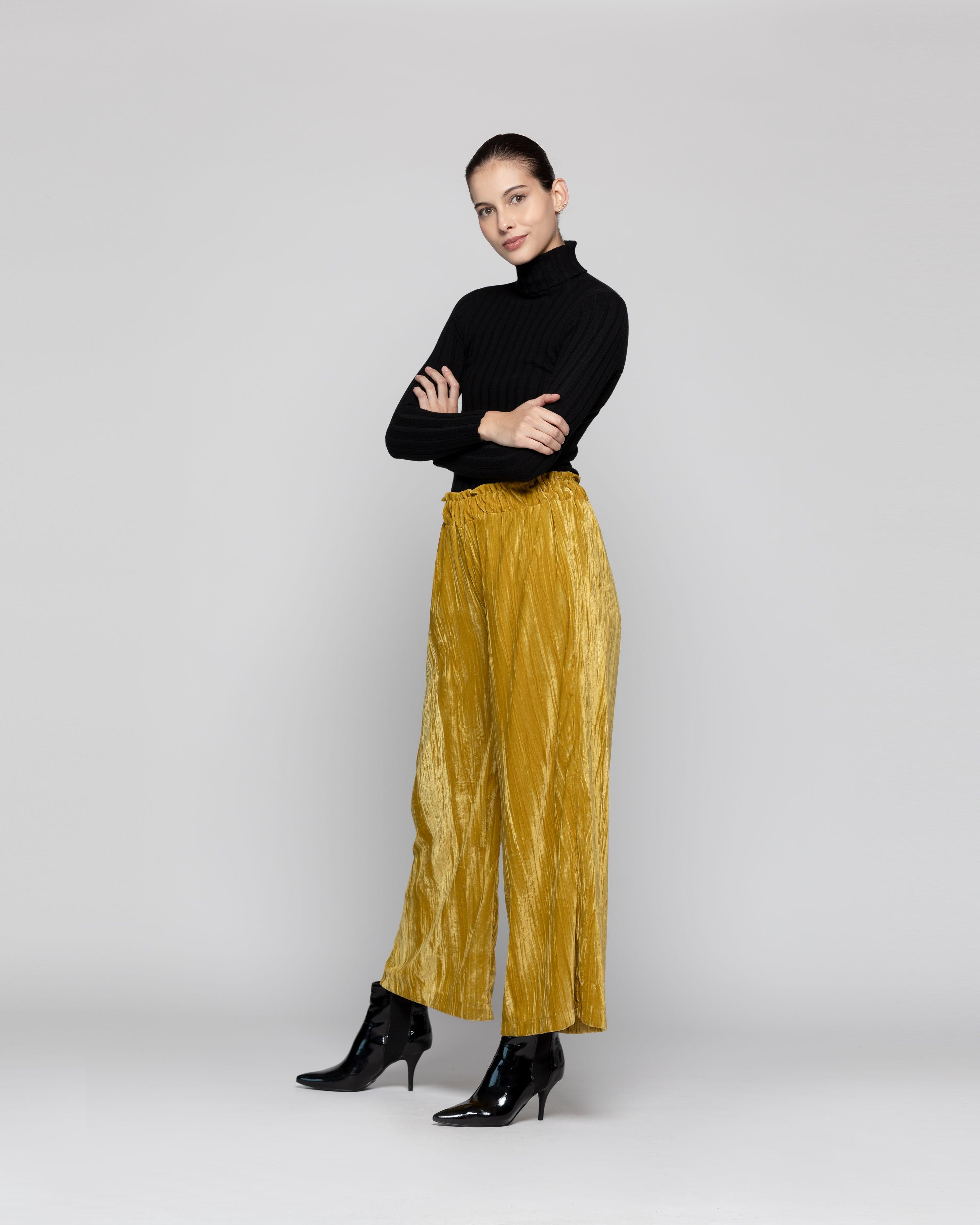 Pantalón Mujer Graziana Amarillo Lineatre-1