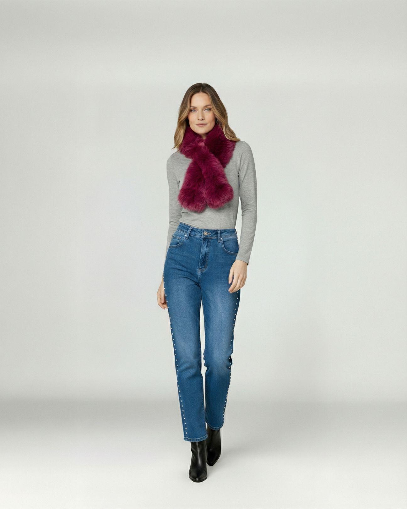 Cuello Mujer Ida Vino Lineatre-2