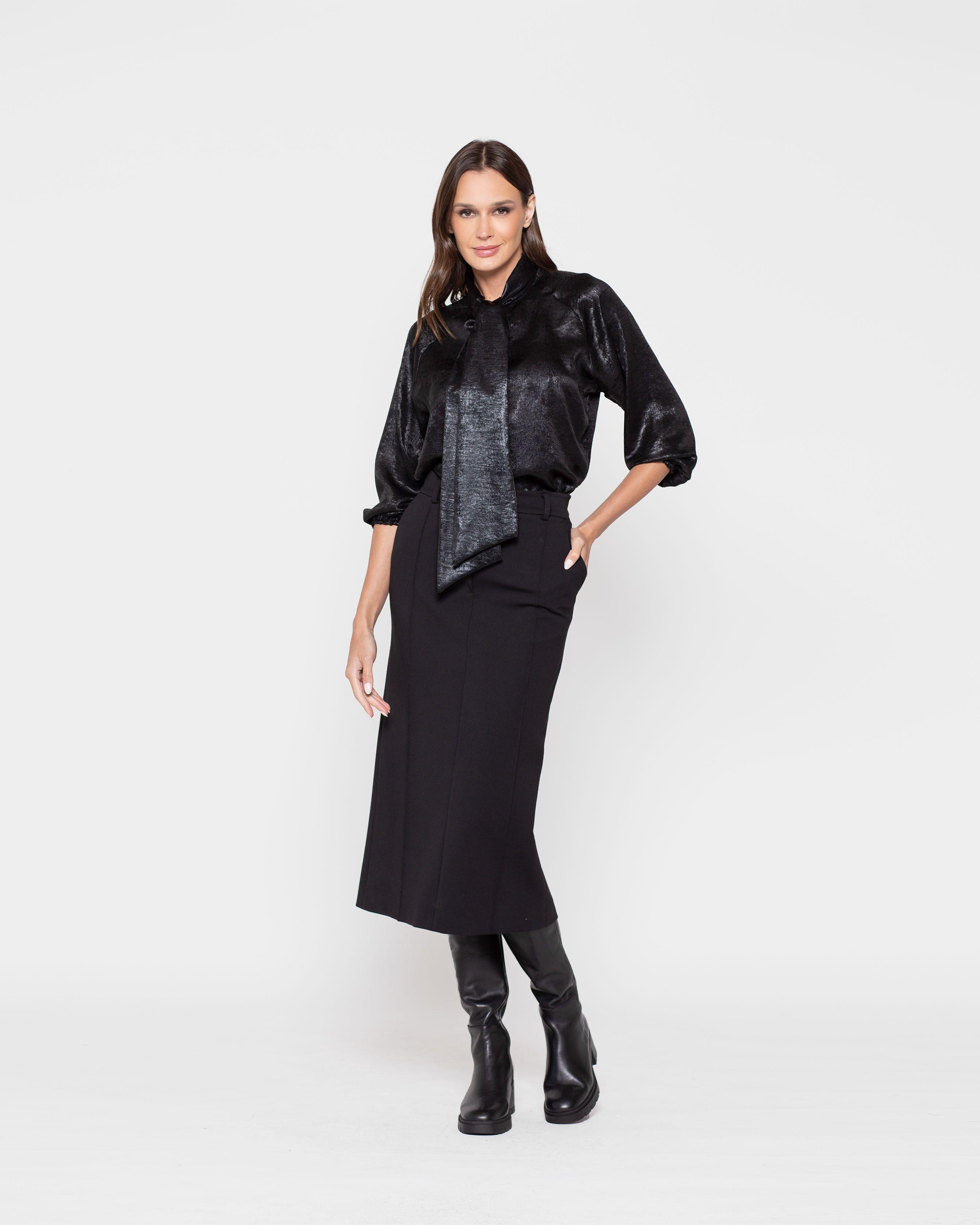 Blusa Mujer Narciso Negro Ludovica-0