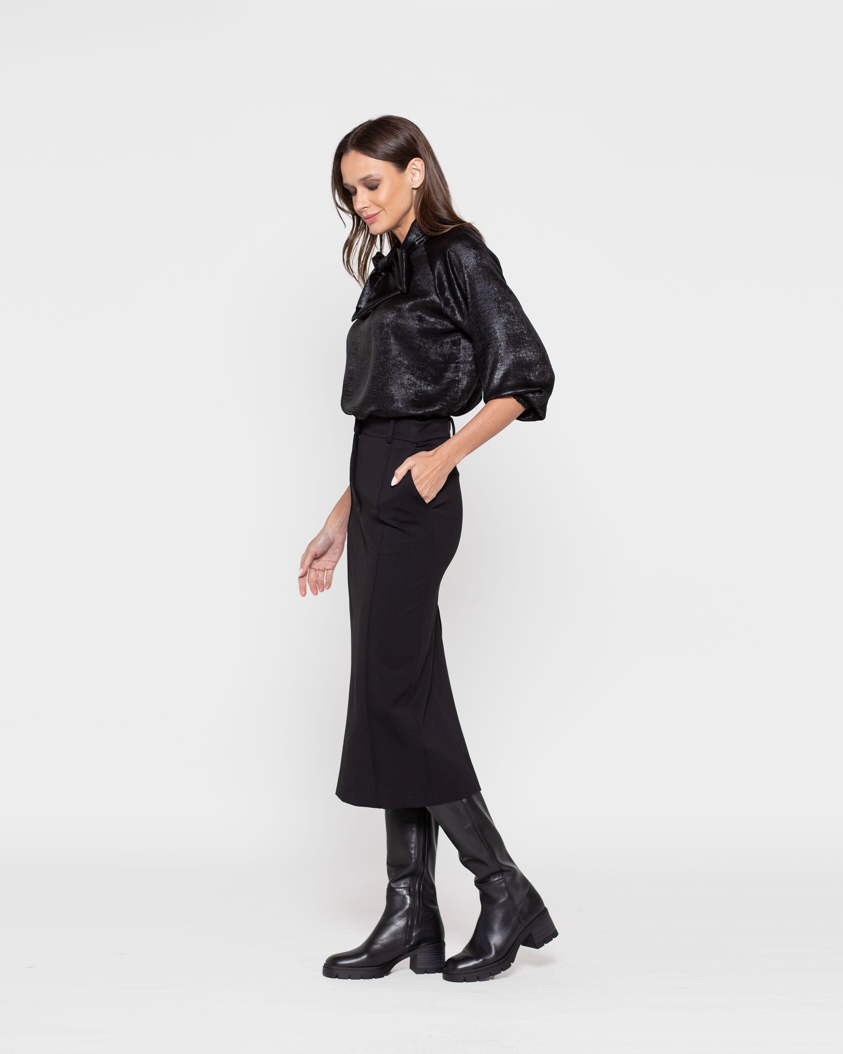Blusa Mujer Narciso Negro Ludovica-1