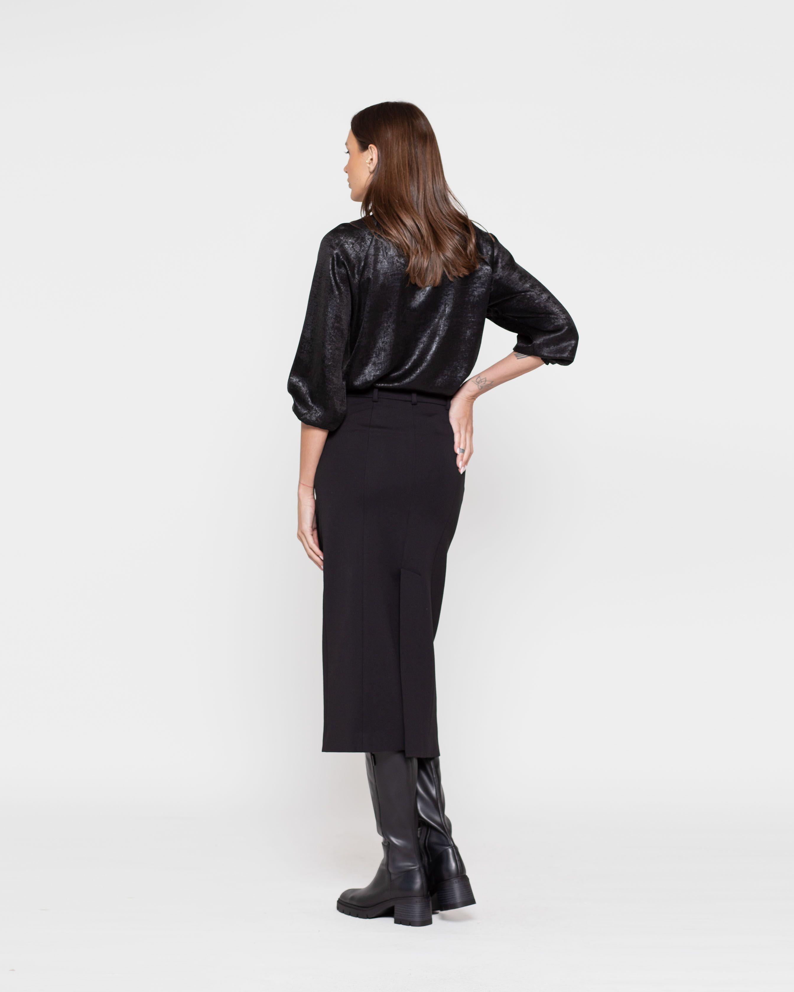Blusa Mujer Narciso Negro Ludovica-2