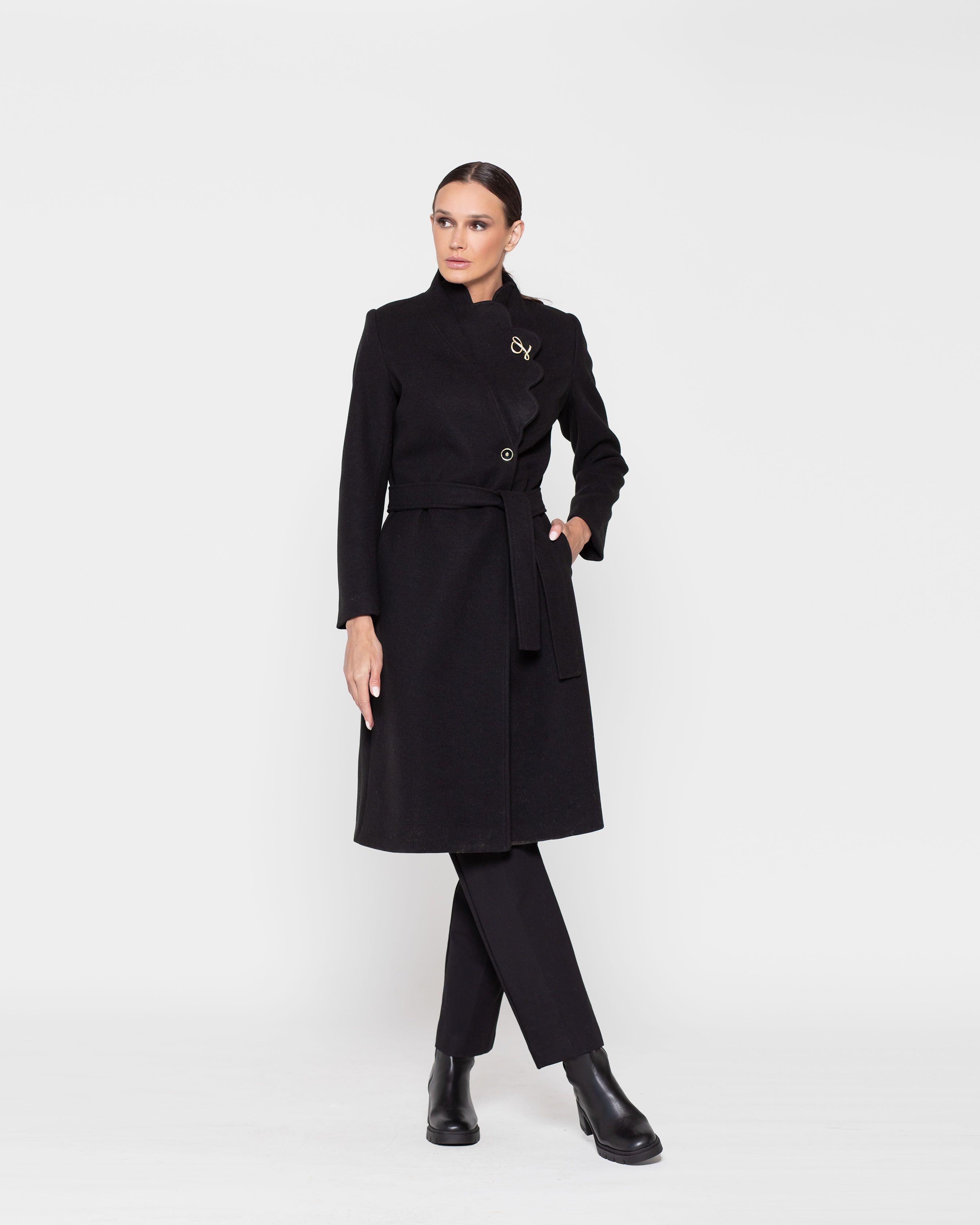 Abrigo Mujer Verbena Negro Ludovica-0