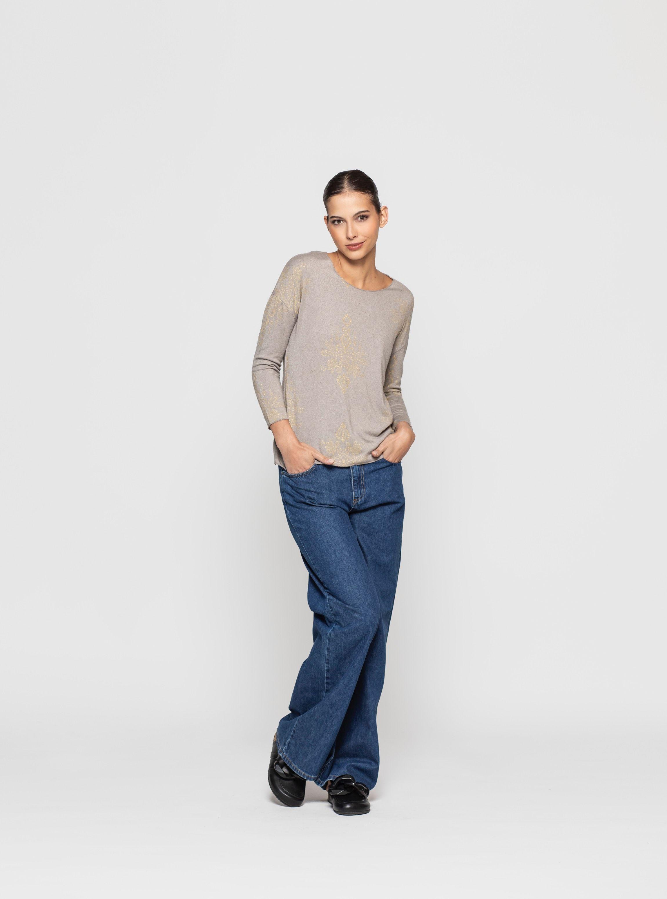 Polera Mujer Calia Café Lineatre-1