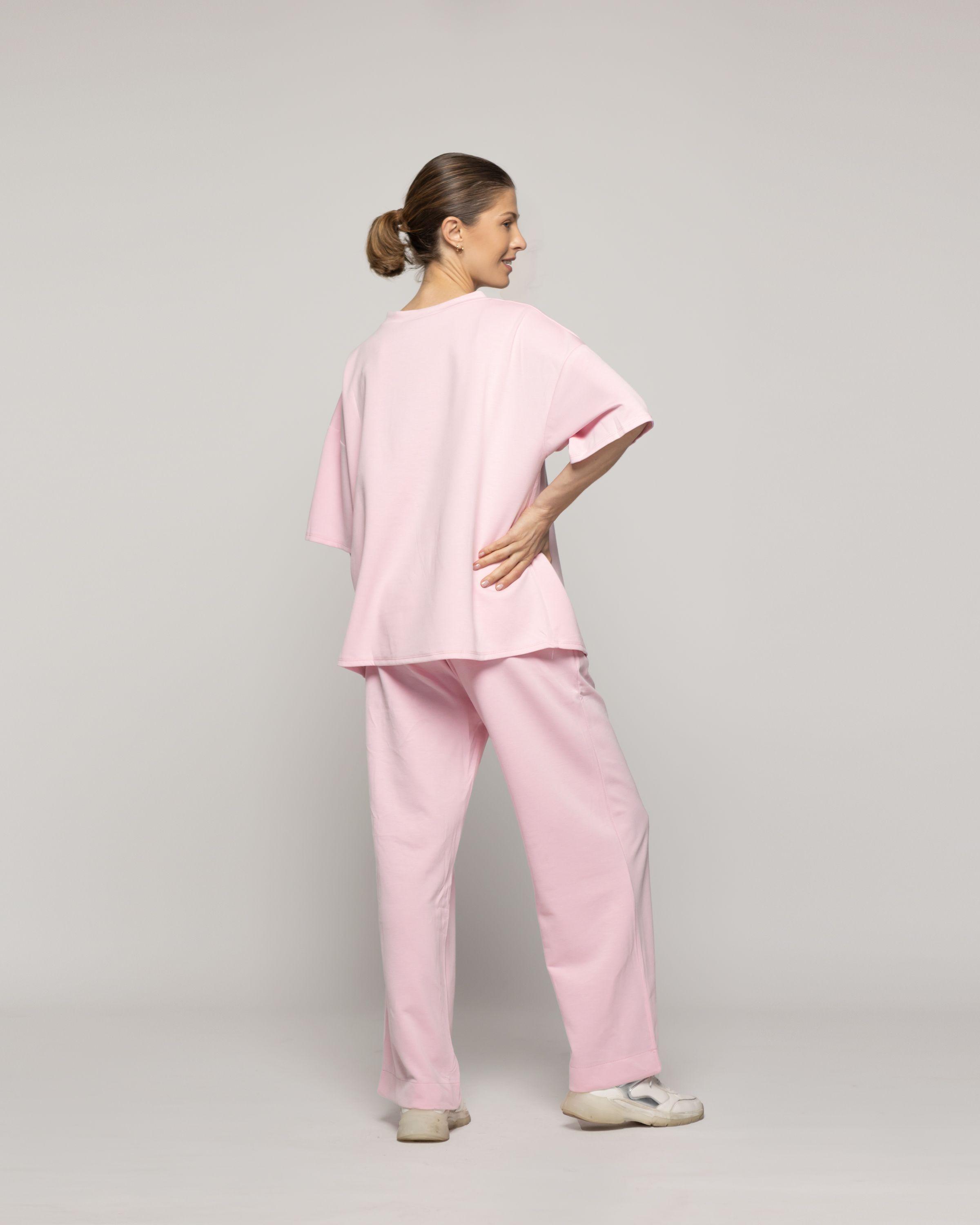 Conjunto Mujer Deportivo Casual Giovanna Oversize Rosado  Lineatre-2