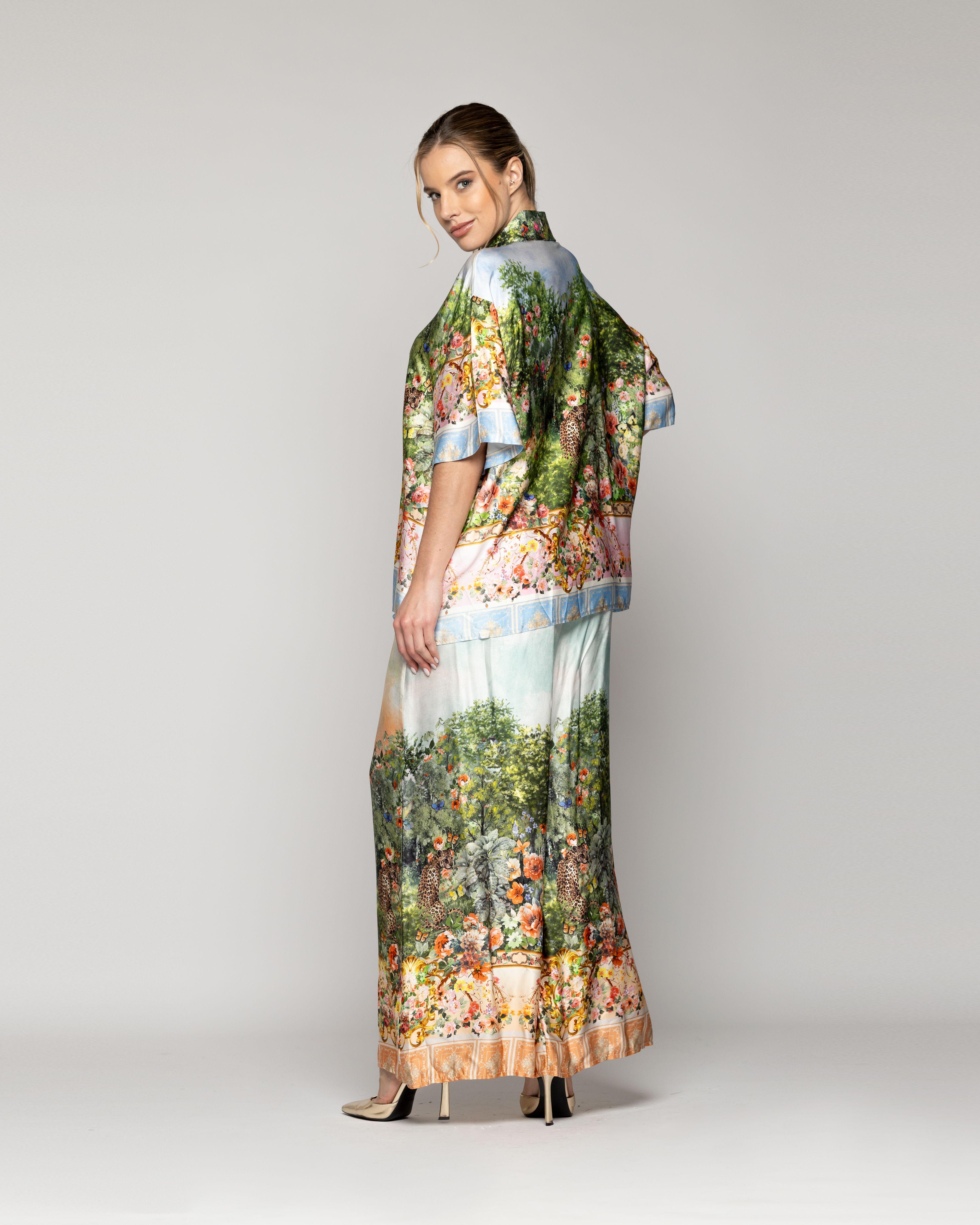 Blusa Mujer Pasqualina Estampado Flora Y Fauna Lineatre-3
