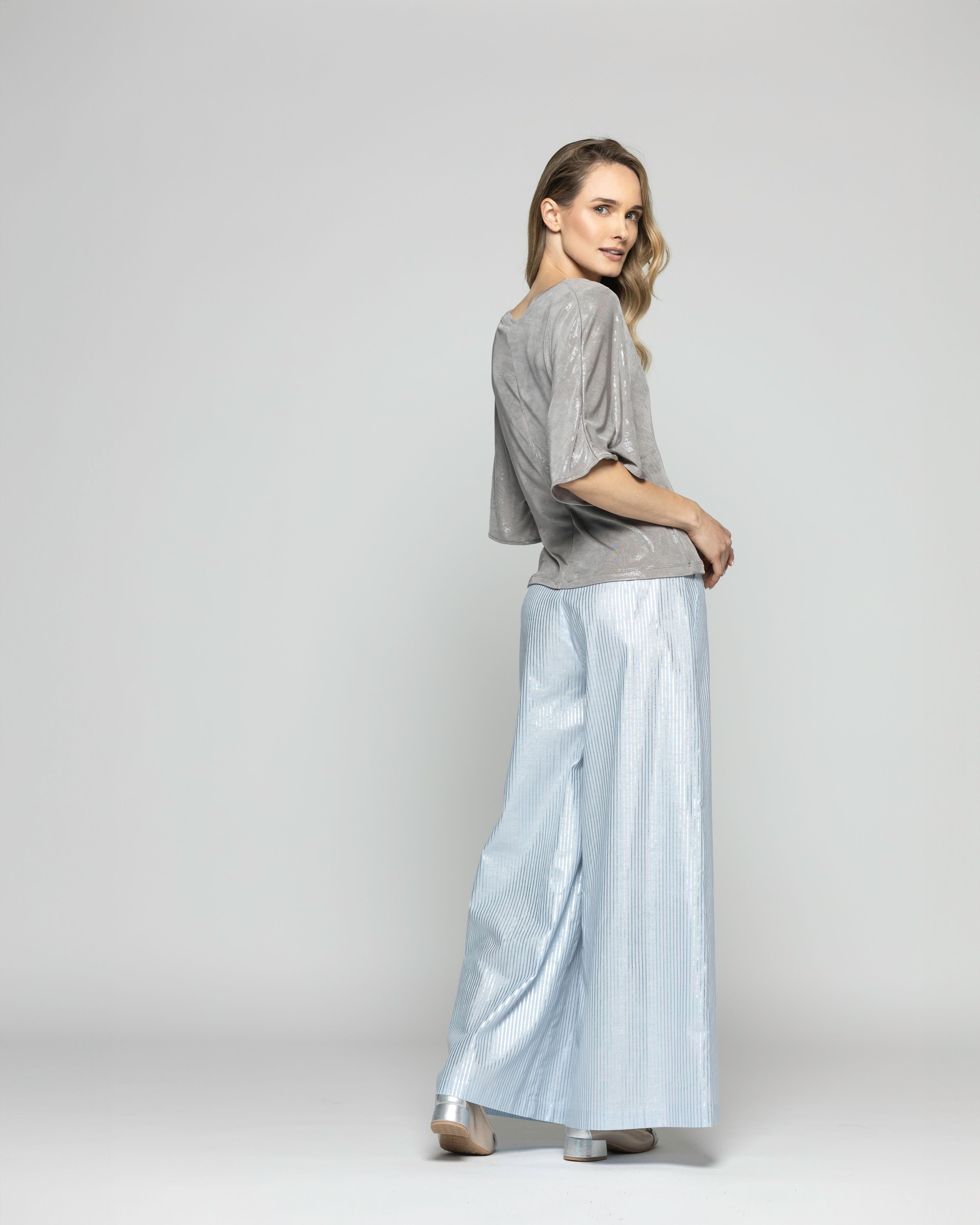 Polera Mujer Oxalis Escote V Satinada Café Taupe Ludovica-5