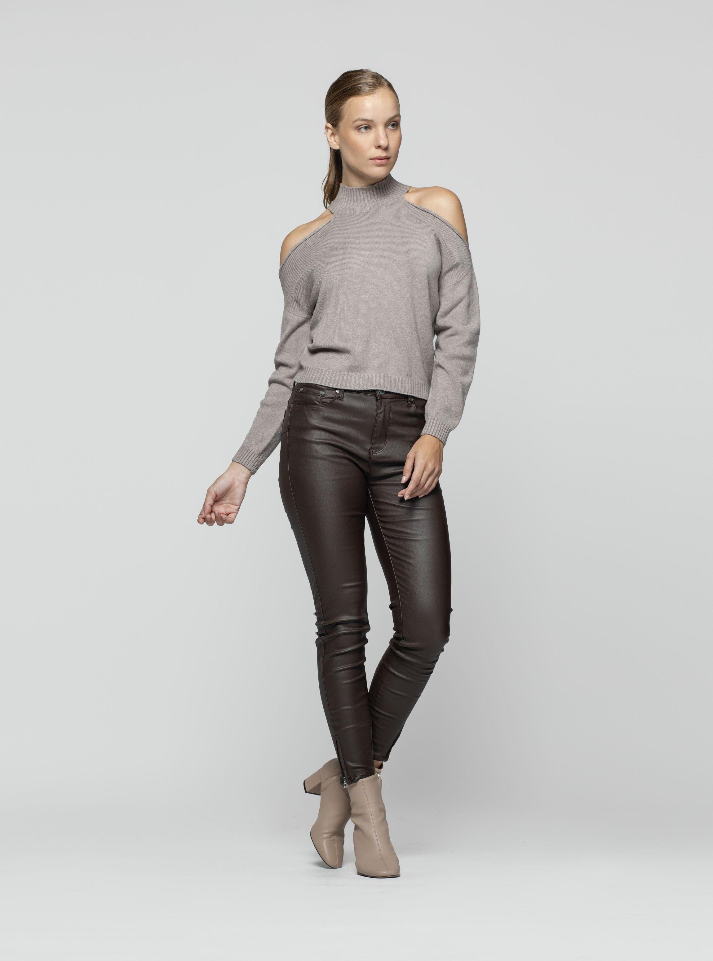 Sweater Mujer Tessa Café Lineatre-0