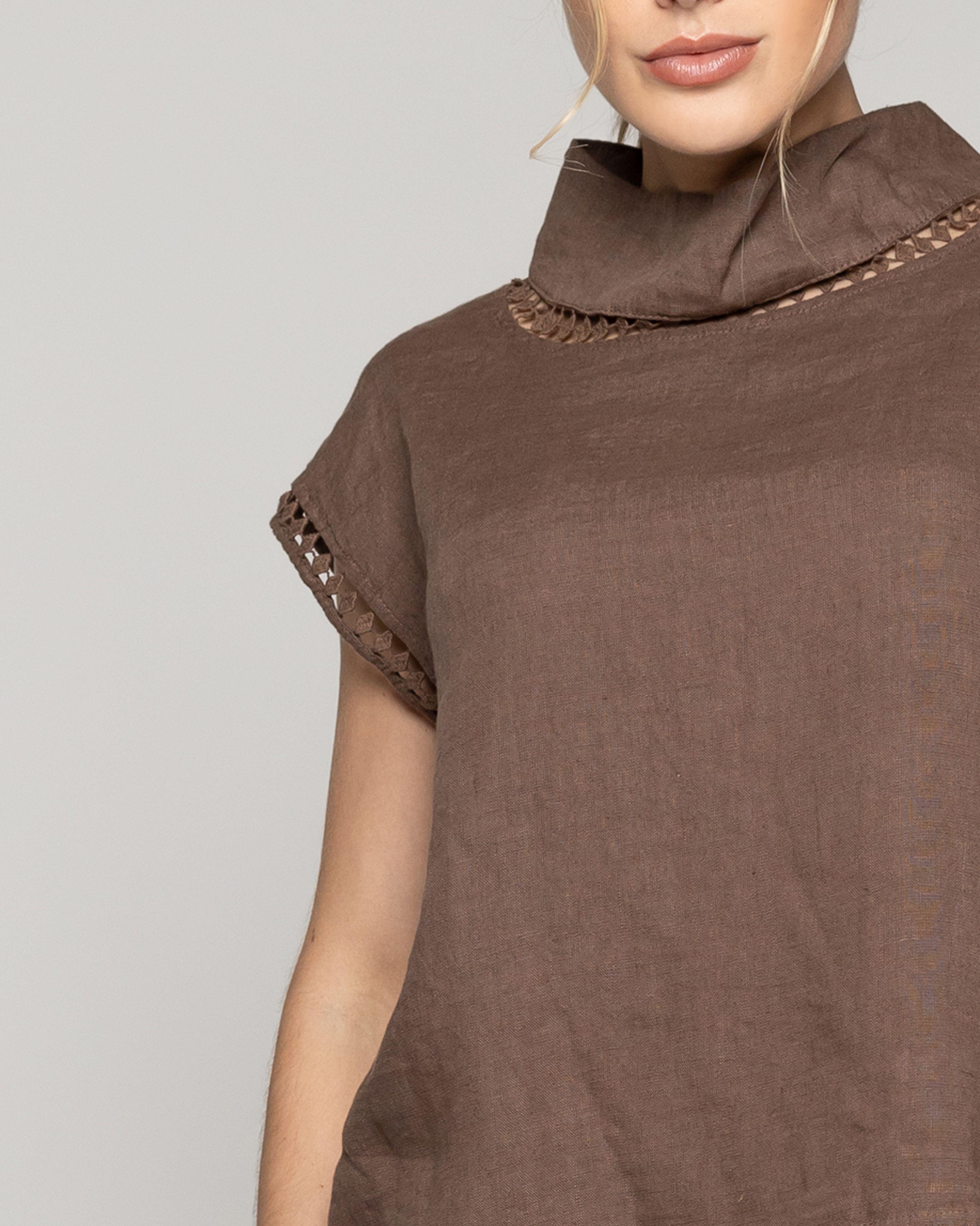 Polera Mujer Fabiana Lino Marrón Lineatre-2