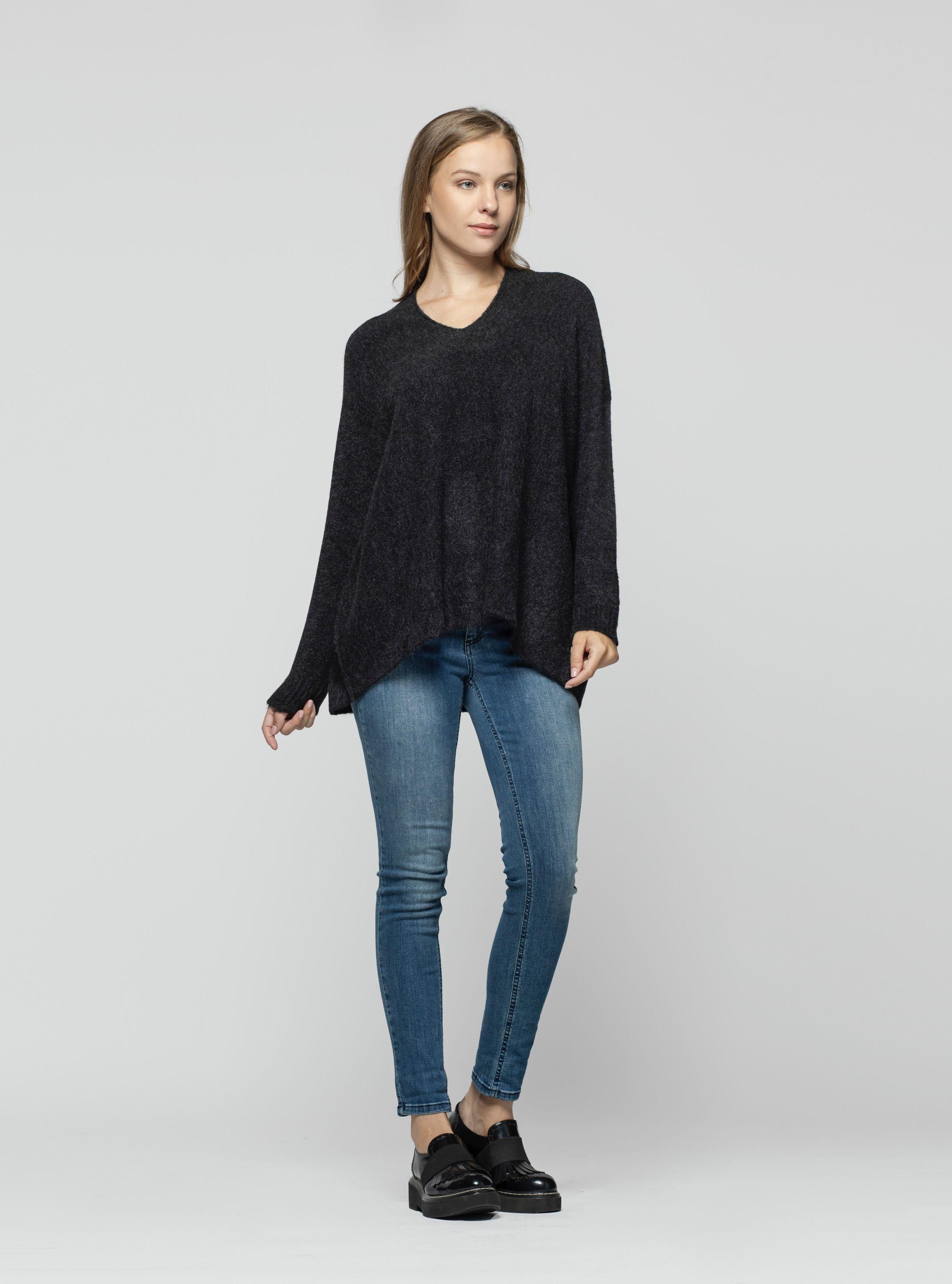 Sweater Mujer Nerys Negro Lineatre-0