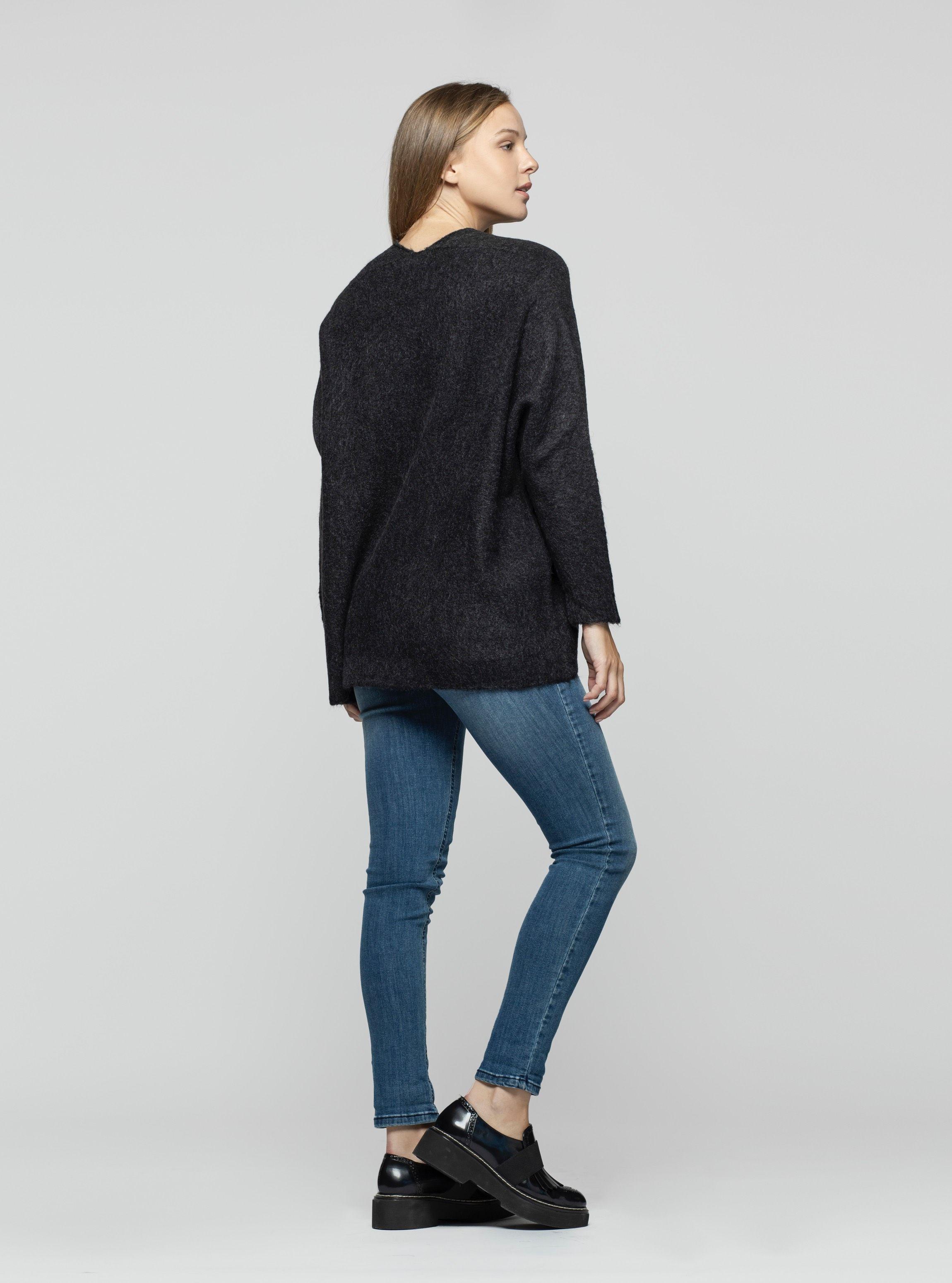Sweater Mujer Nerys Negro Lineatre-1