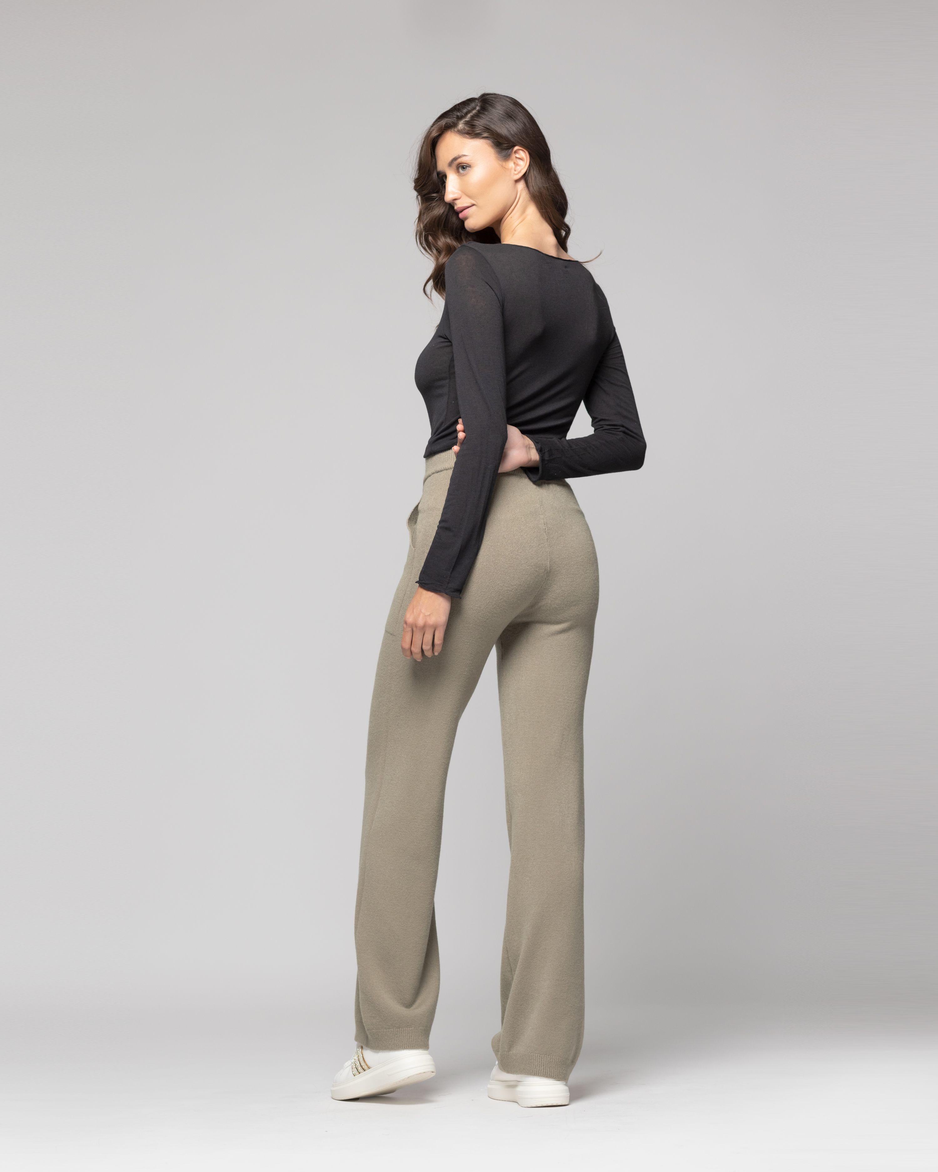 Pantalón Mujer Ainhoa Fango Lineatre-2