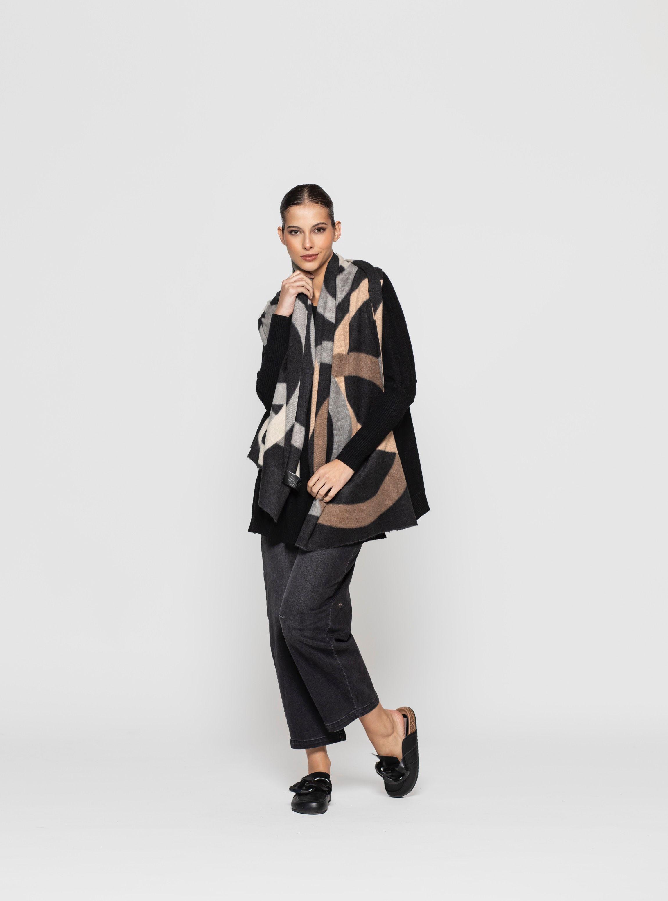 Echarpe Mujer Isora Negro Lineatre-2
