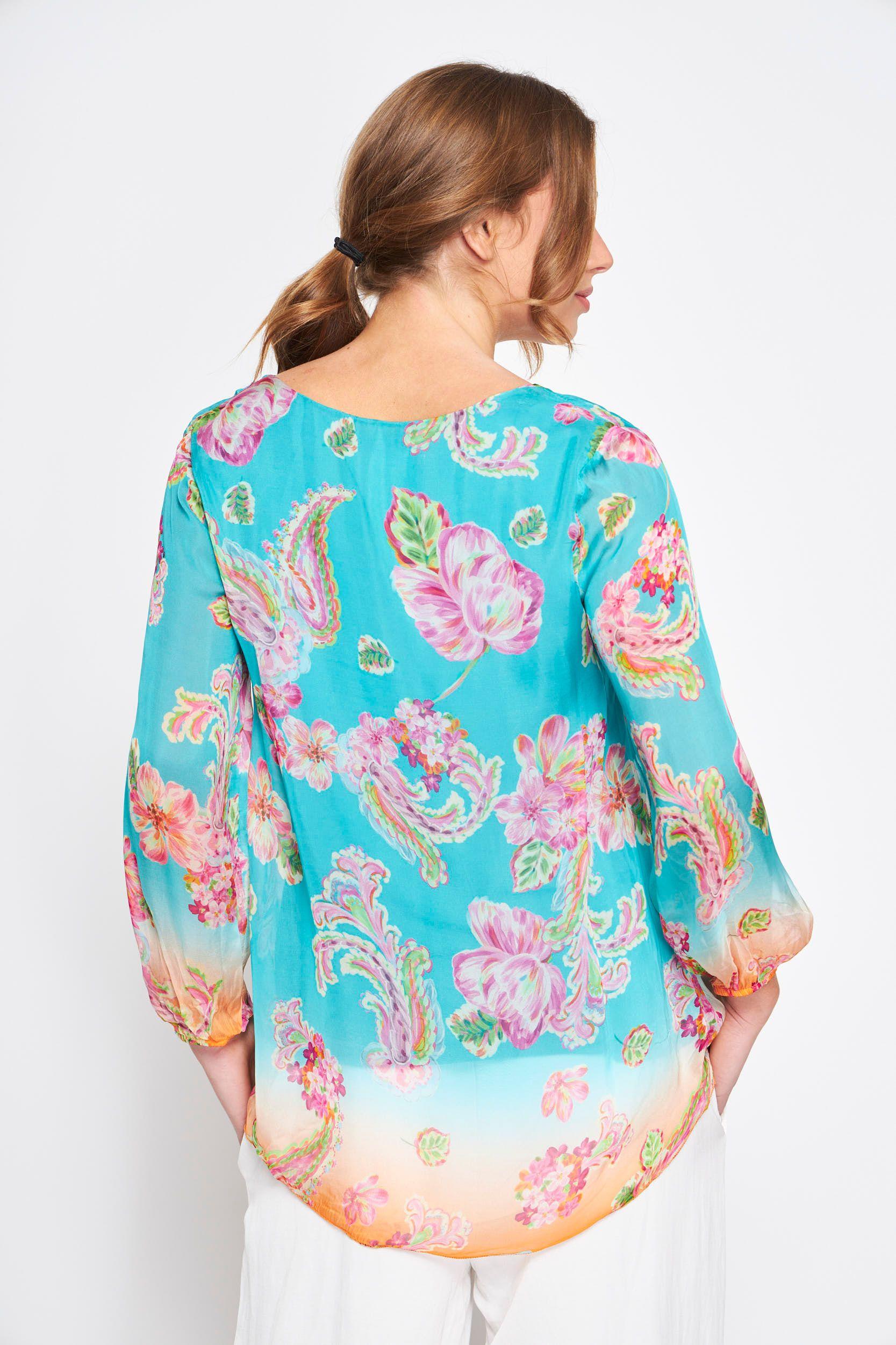 BLUSA LISA TURQUESA Lineatre-3