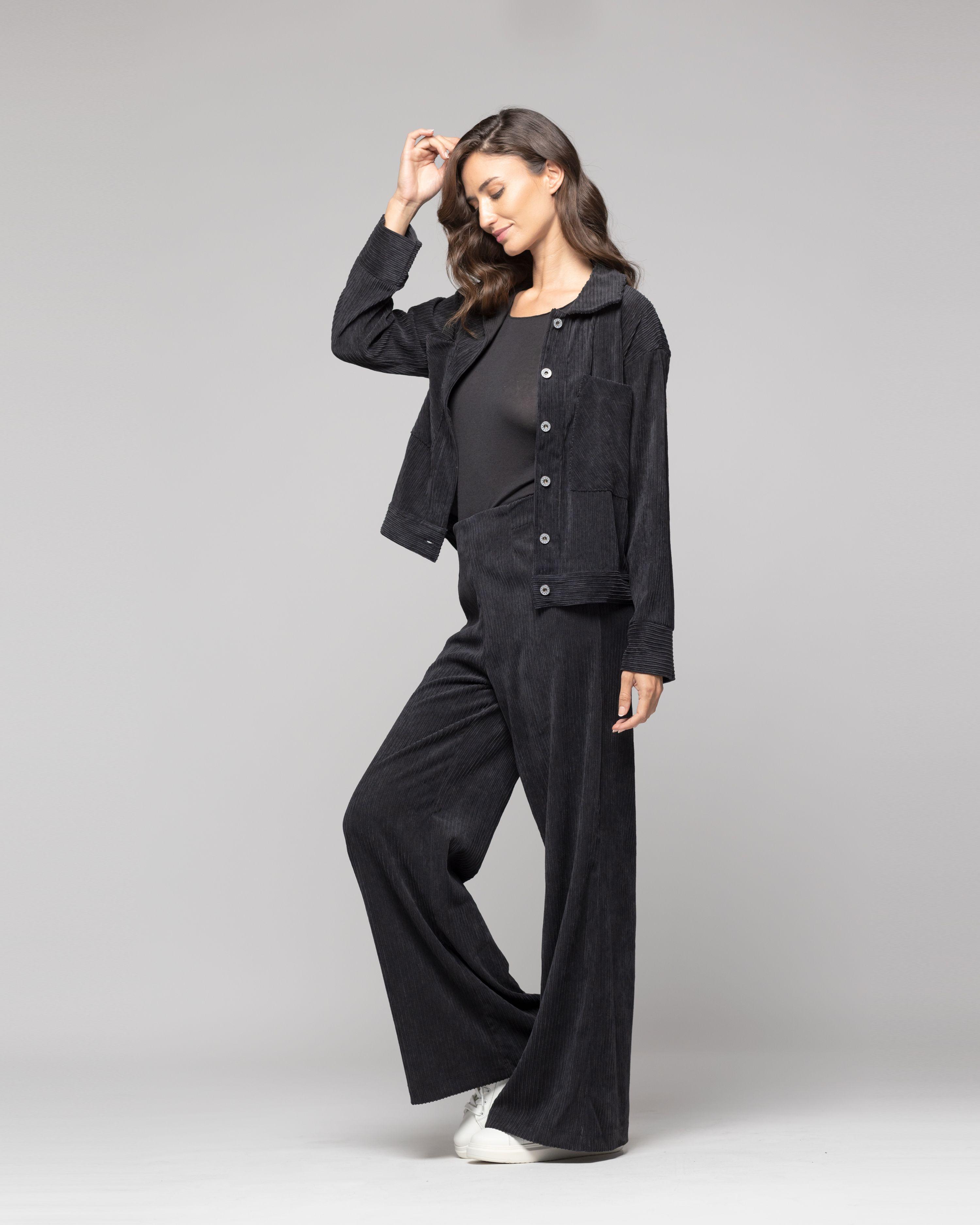 Pantalón Mujer Viana Negro Lineatre-1