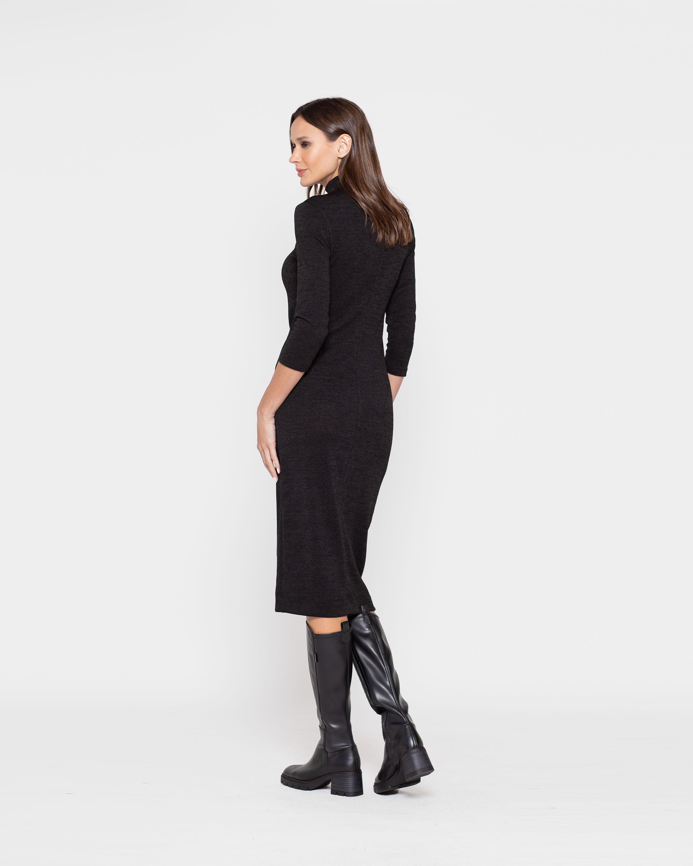 Vestido Mujer Amapola Negro Ludovica-2