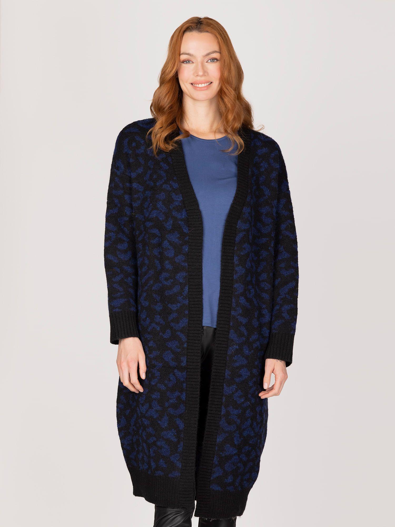 Sweater azul animal print-0