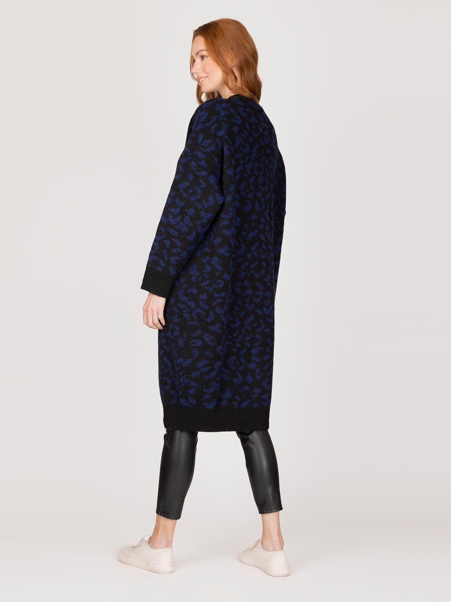 Sweater azul animal print-1