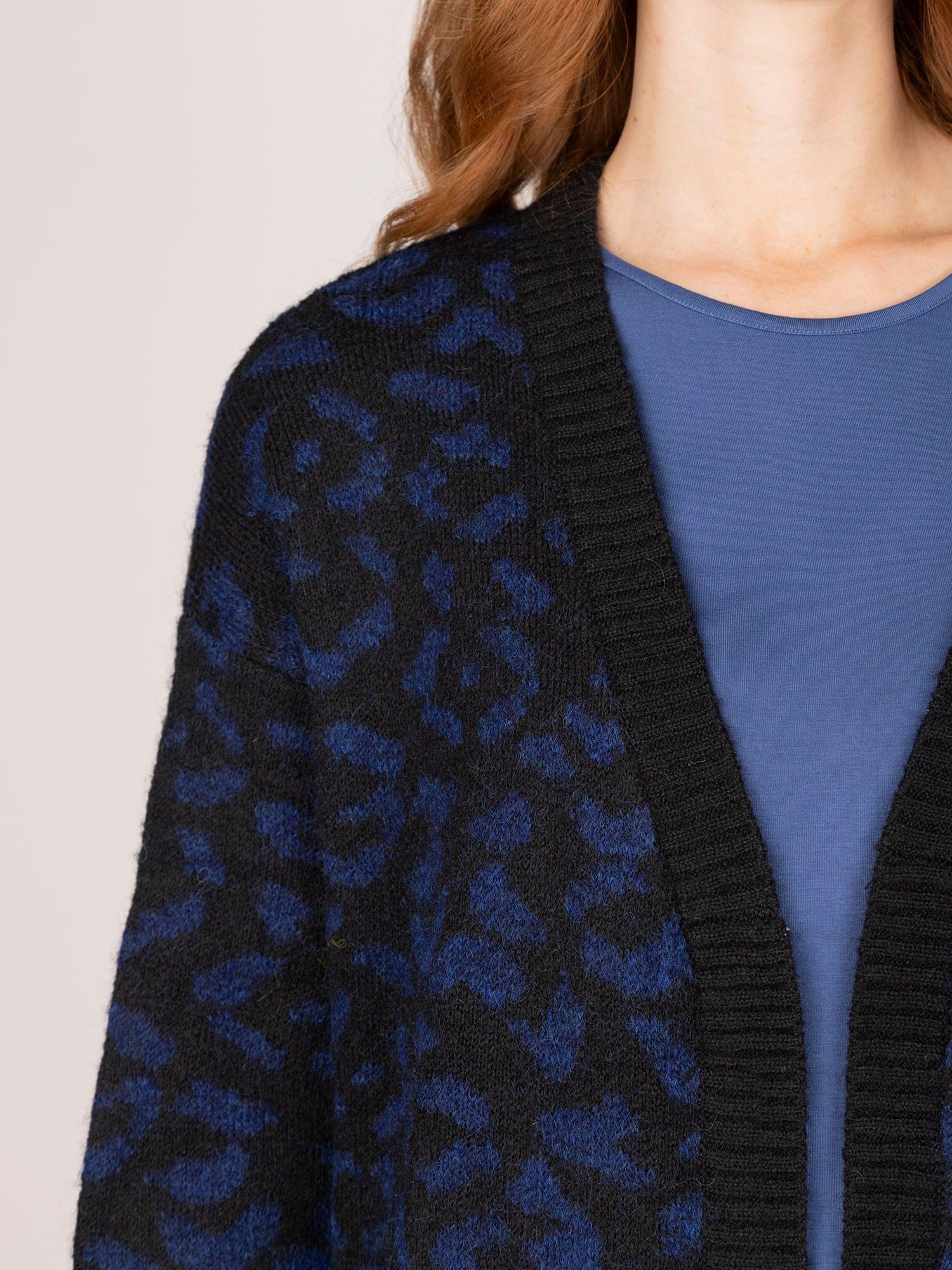 Sweater azul animal print-2