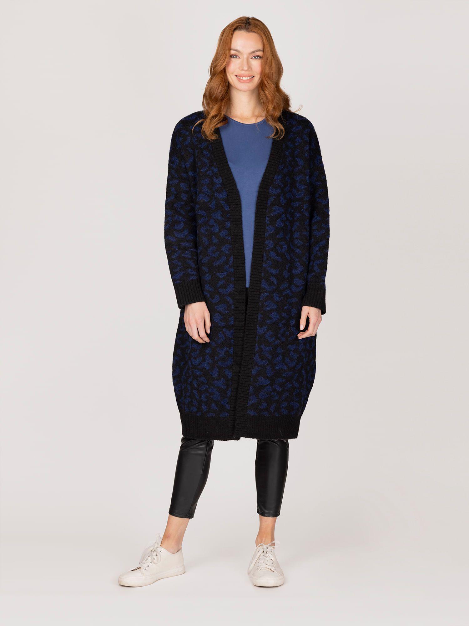 Sweater azul animal print-3