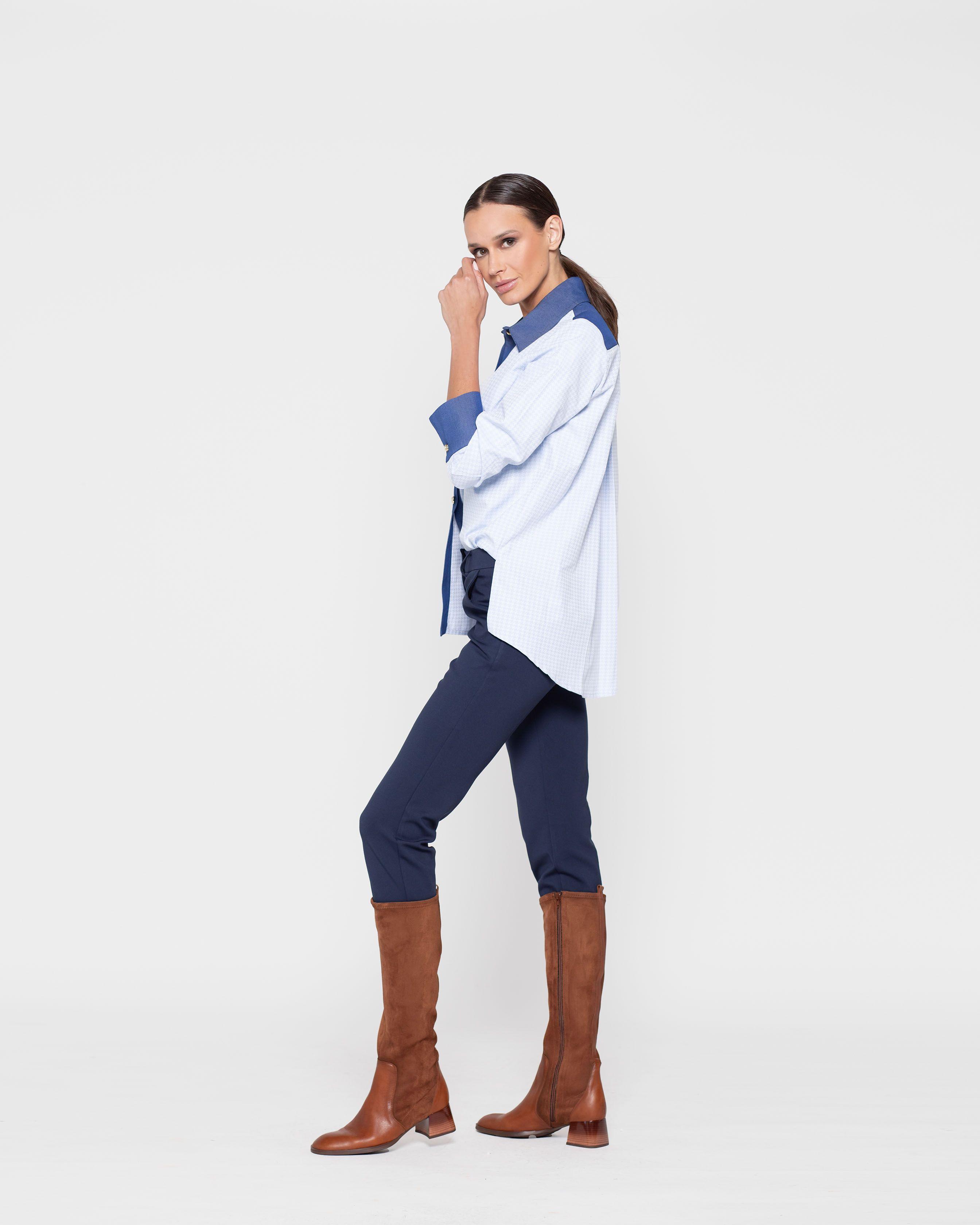 Blusa Mujer Orquidea Celeste Ludovica-1