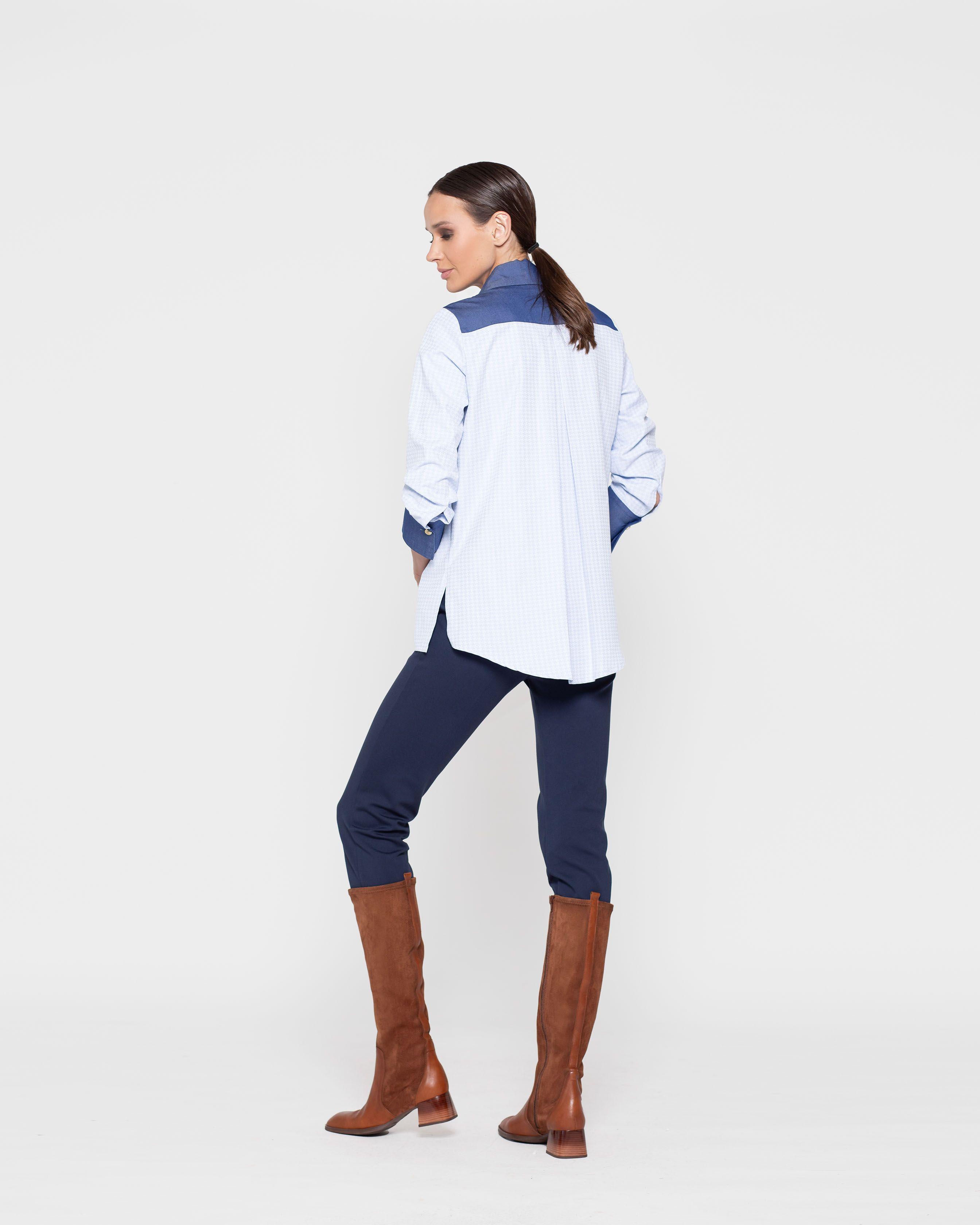 Blusa Mujer Orquidea Celeste Ludovica-2