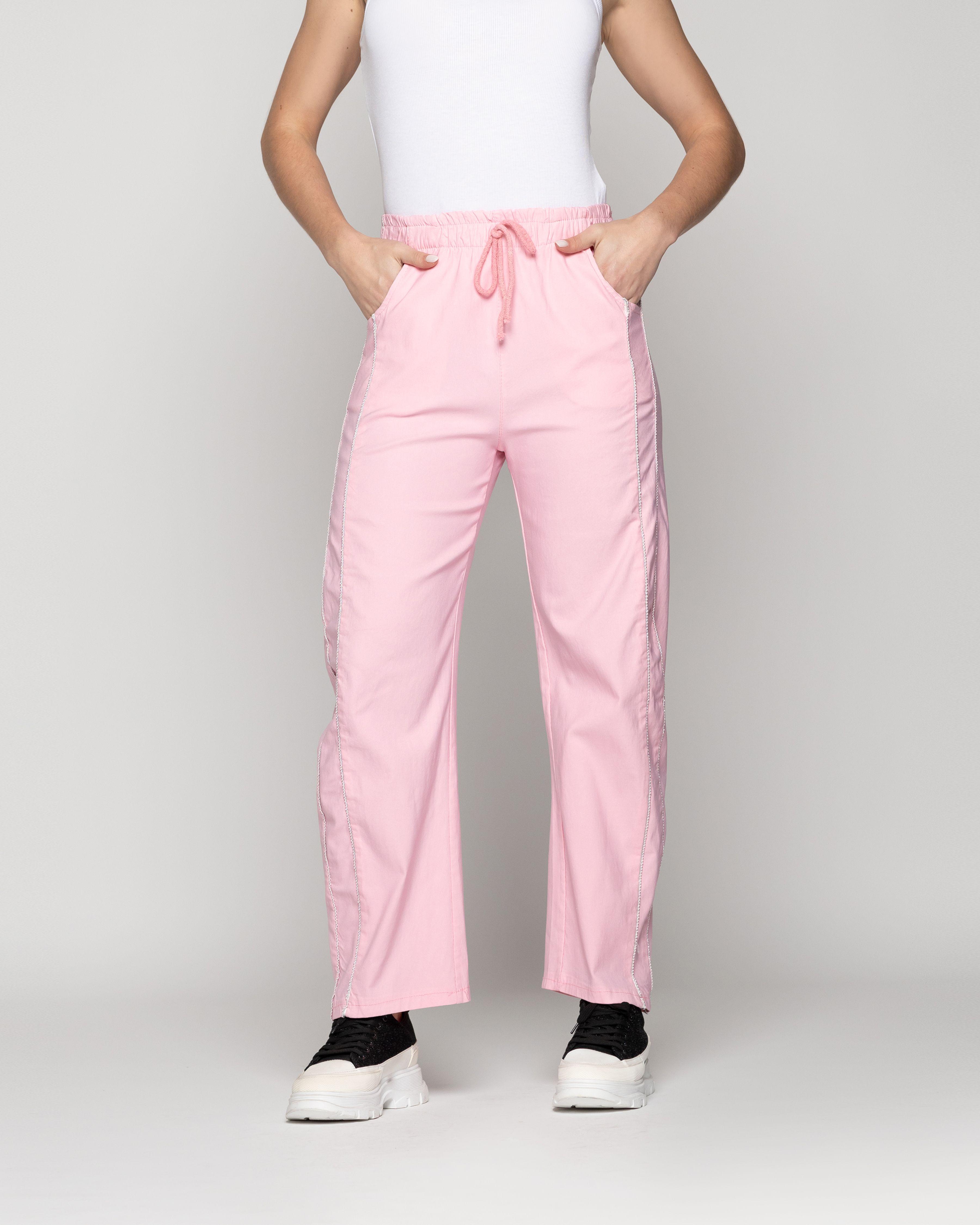 Pantalón Mujer Jogger Patrizia Corte Recto Rosado Lineatre-4