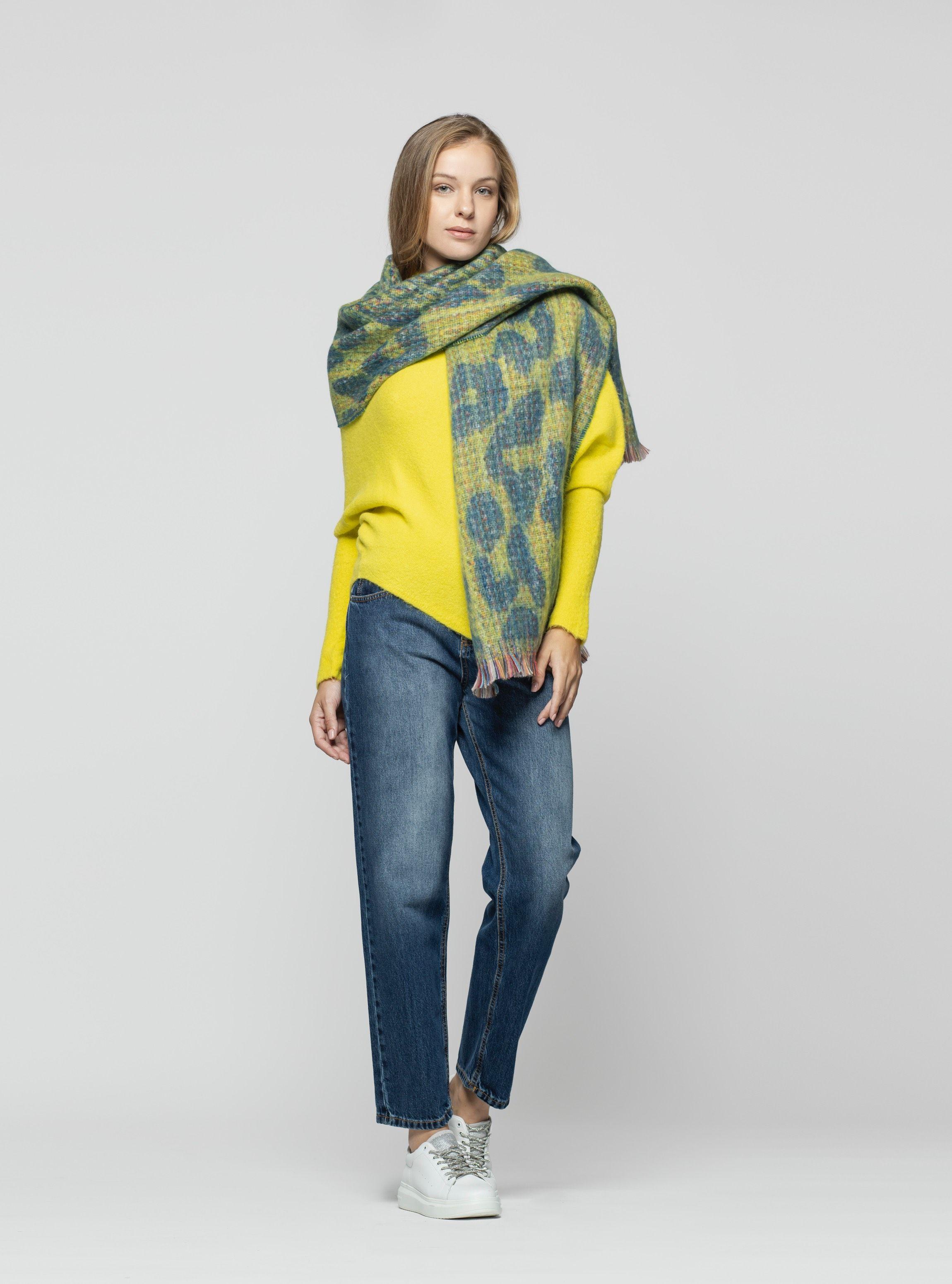 Echarpe Mujer Zamira Verde  Lineatre-2