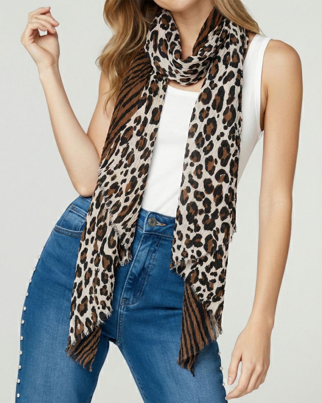 Echarpe Mujer Rosa Beige Lineatre-2