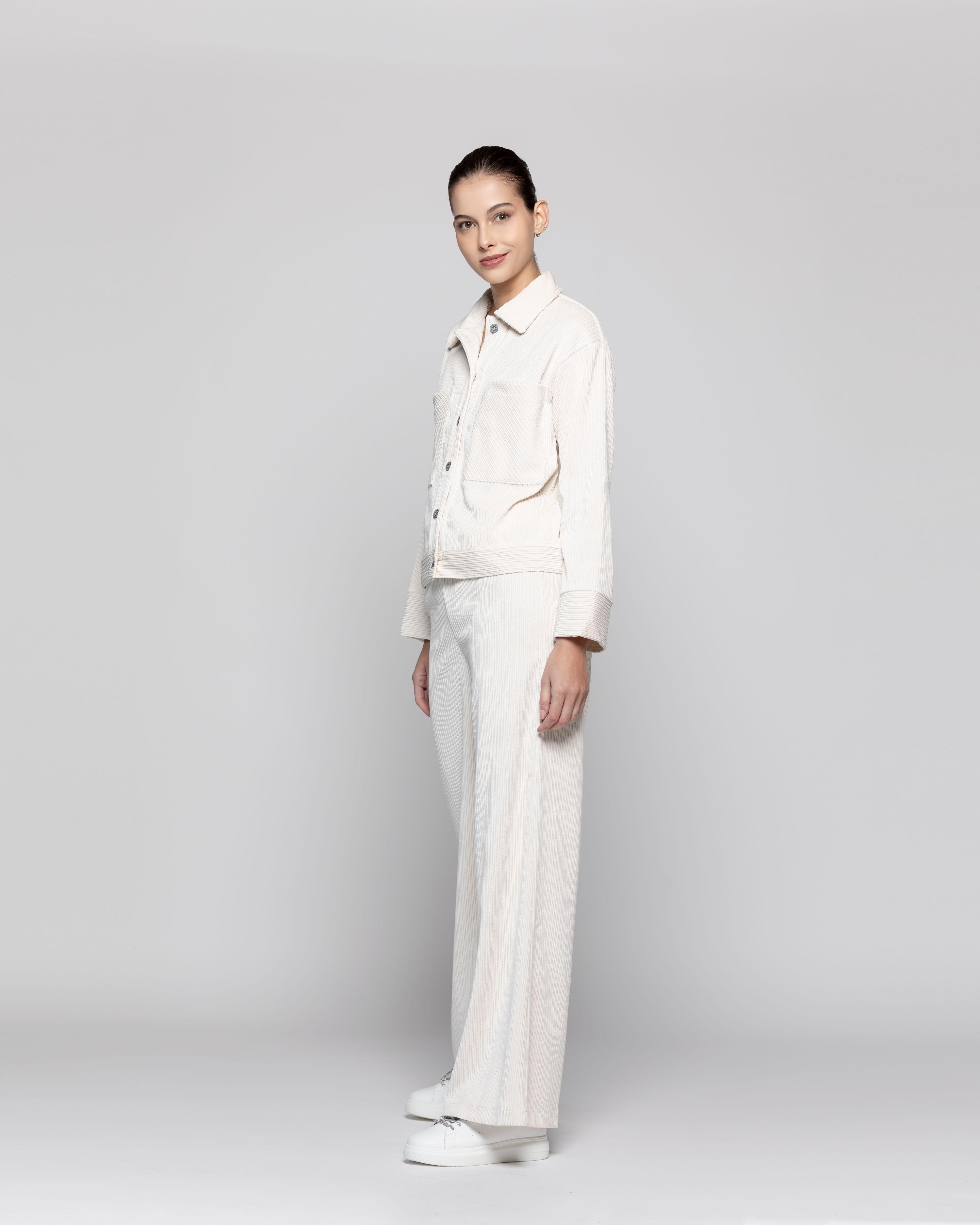 Chaqueta Mujer Silvana Blanco Lineatre-1