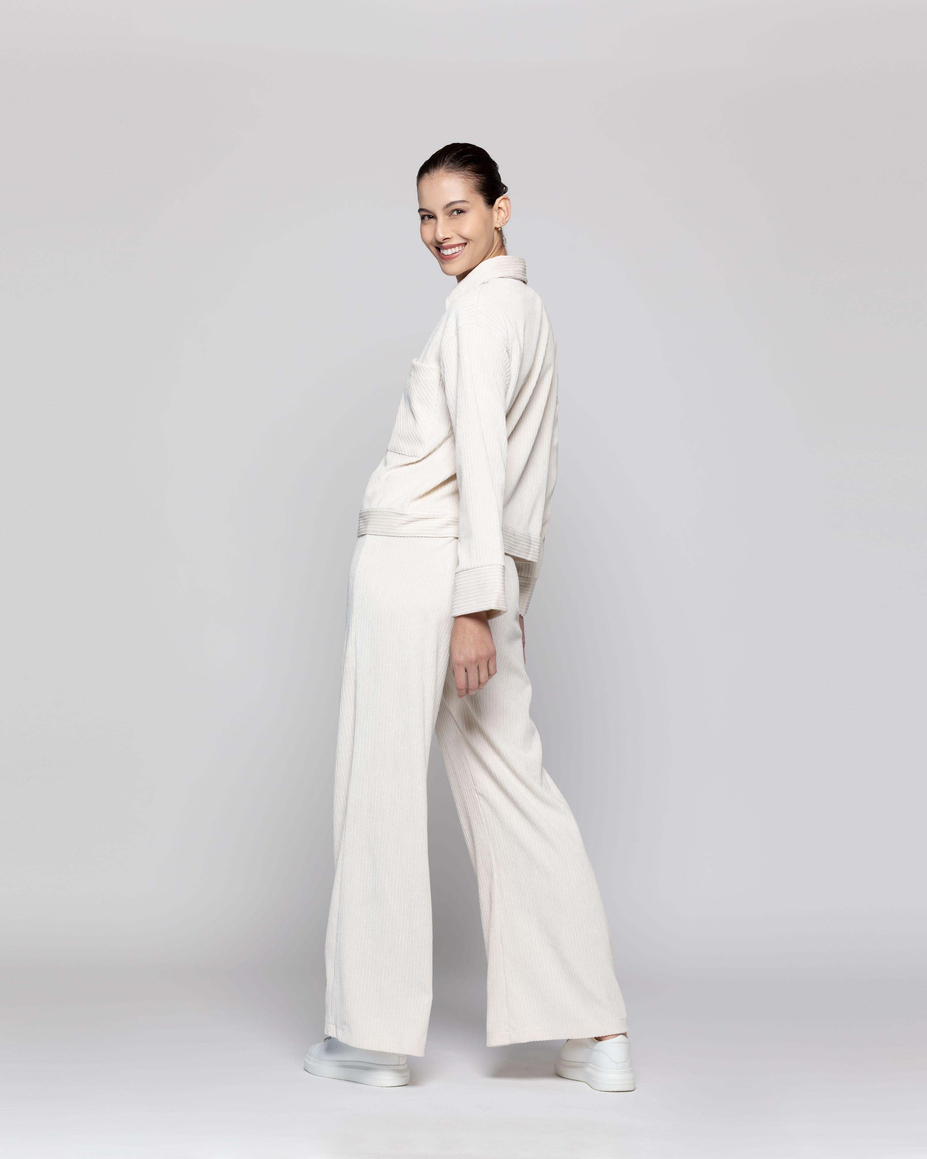 Chaqueta Mujer Silvana Blanco Lineatre-2