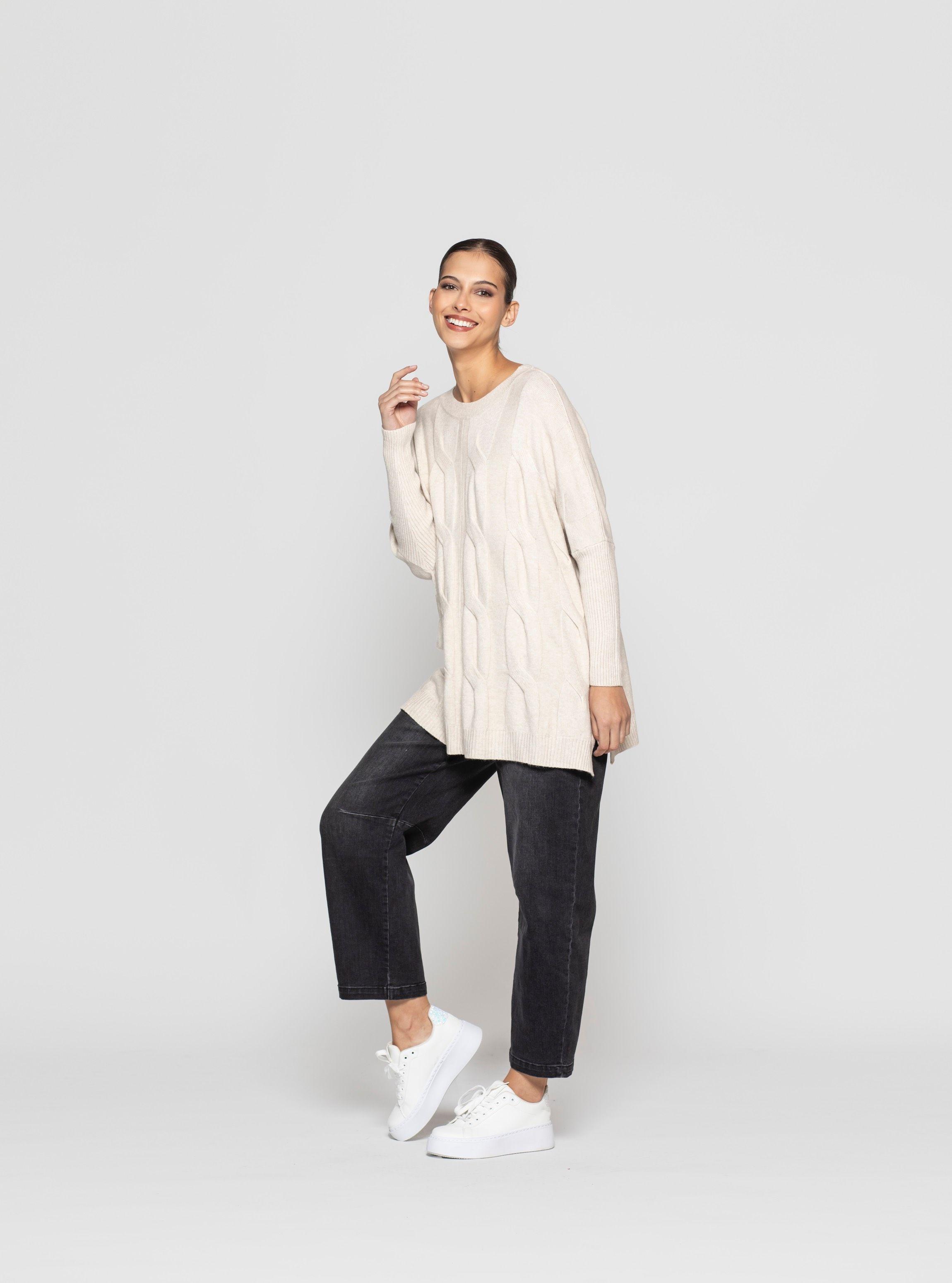 Sweater Mujer Carina Café Lineatre-2