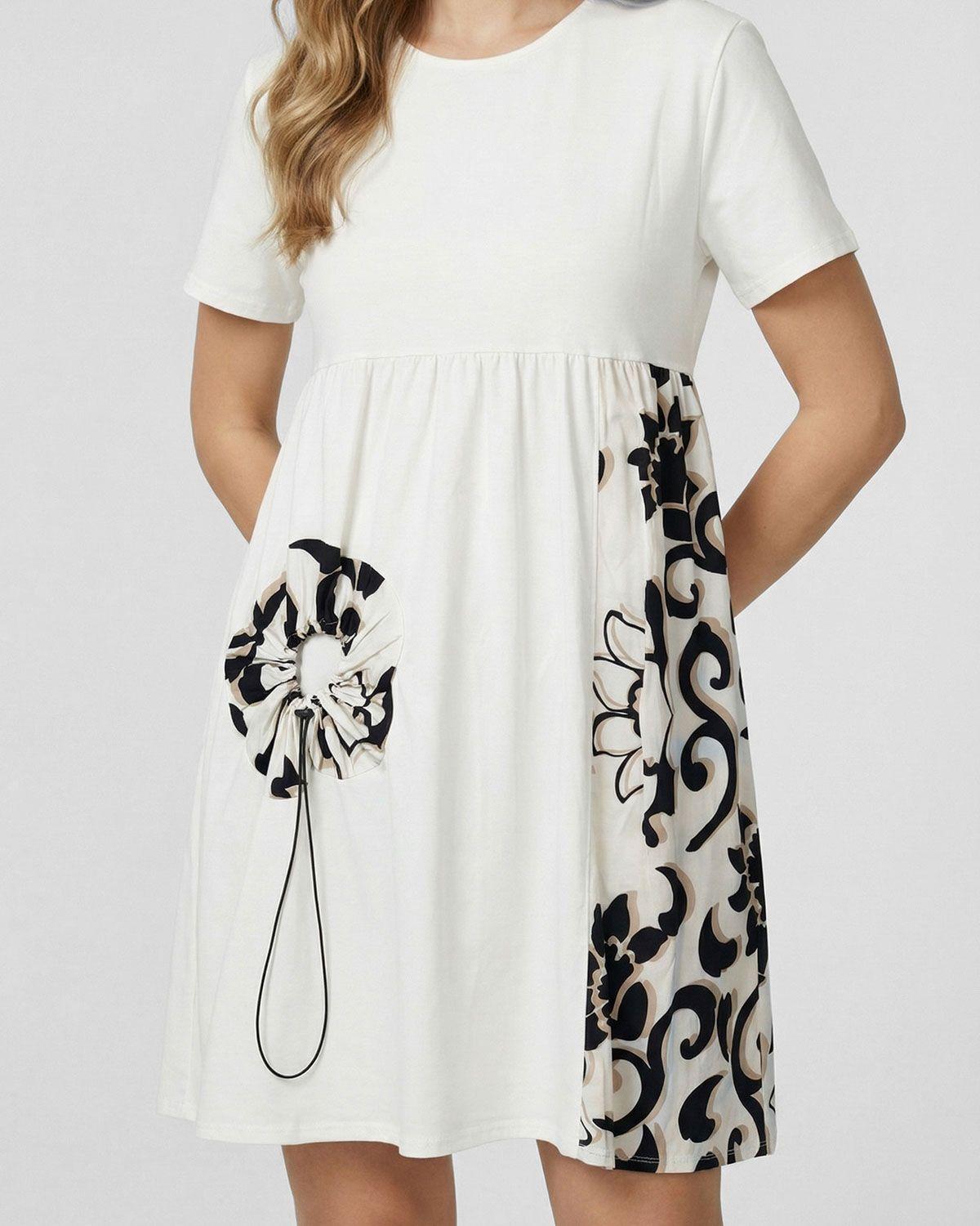 Vestido Mujer Orsola Medio Cuello redondo cierre Sin Blanco Lineatre-3