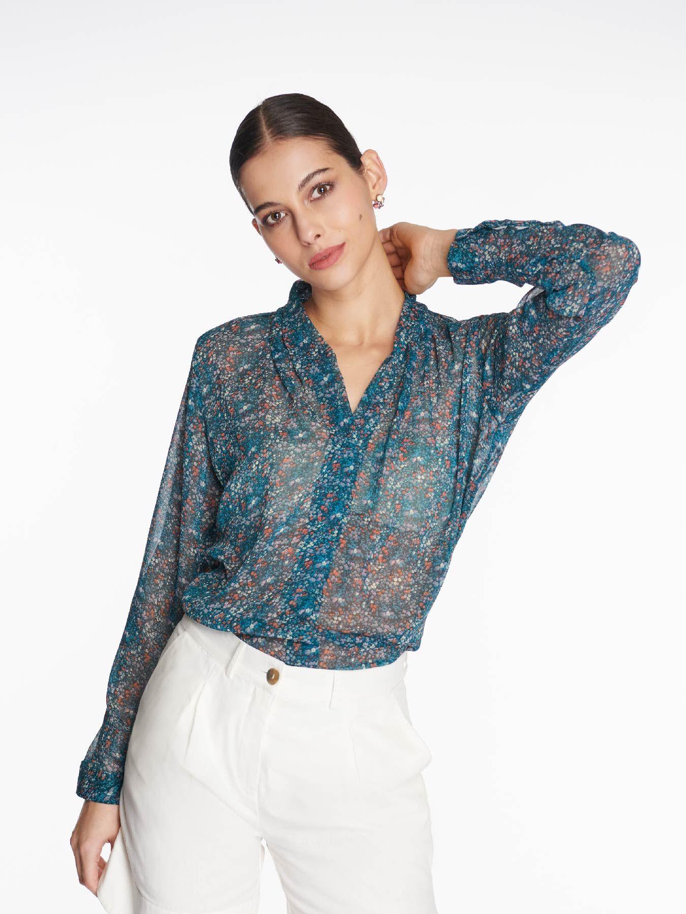 Blusa Begonia Azul Ludovica-0