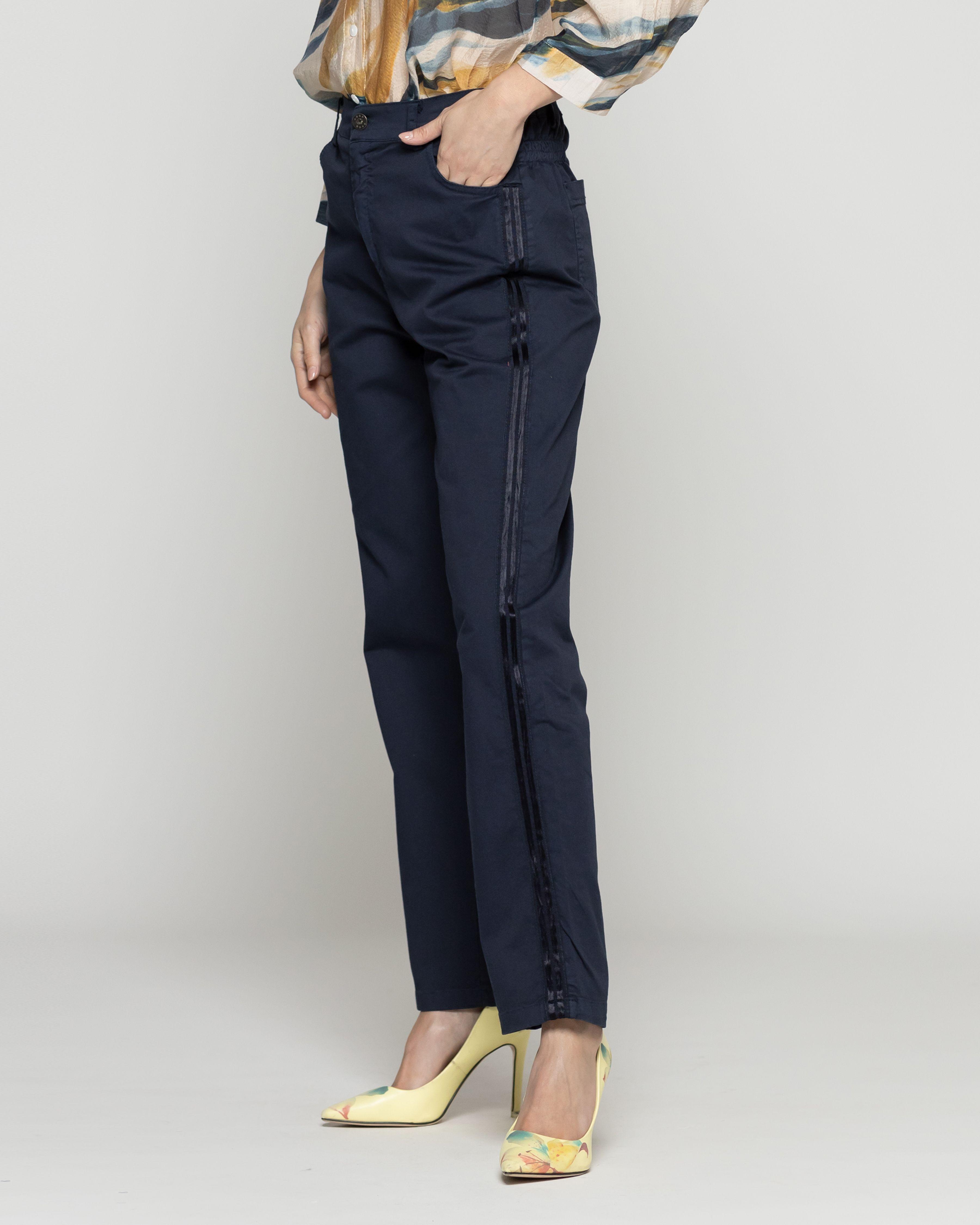 Pantalón Mujer Piera Tiro Alto Azul Lineatre-1