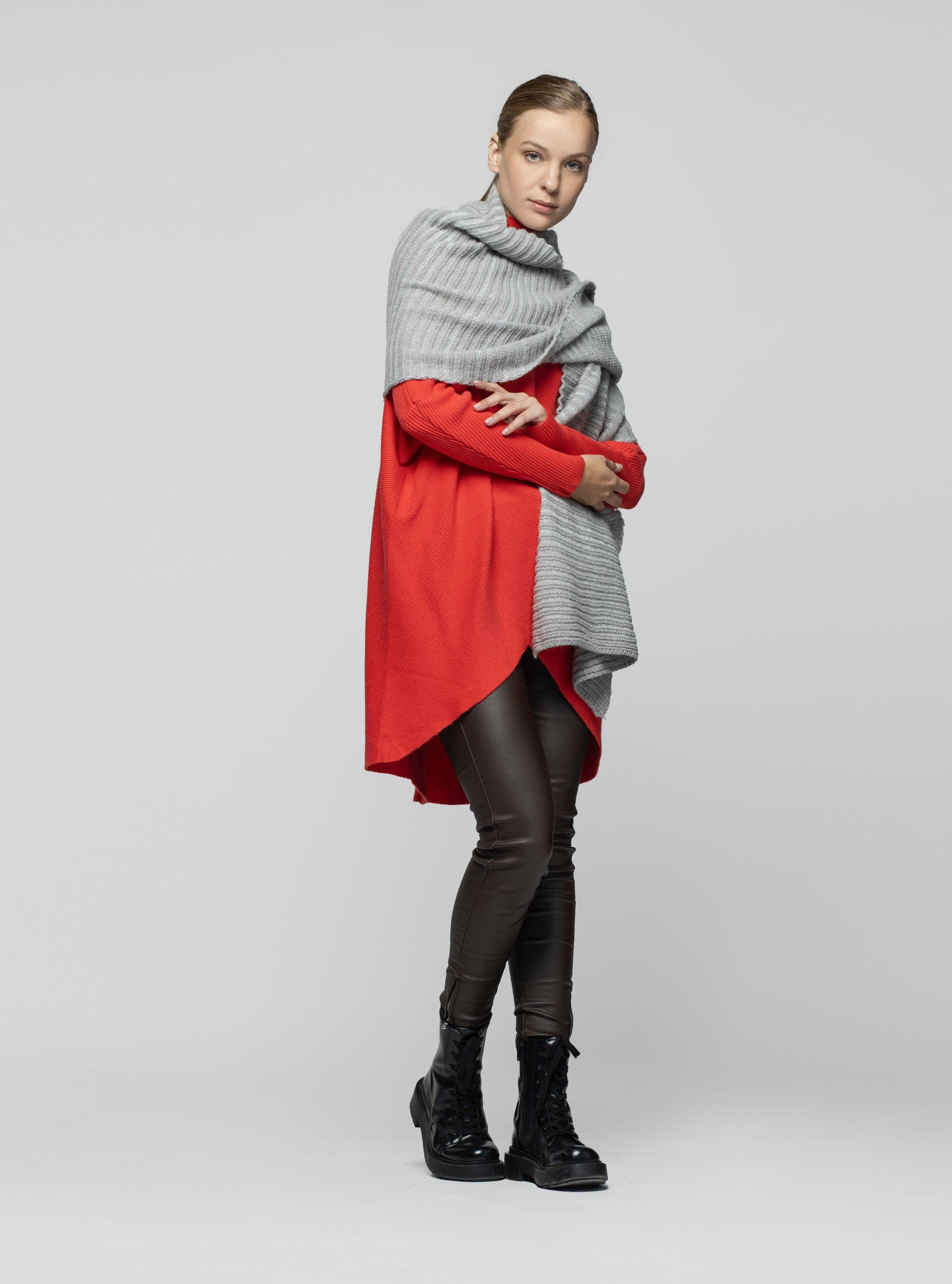Echarpe Mujer Elva Gris  Lineatre-2