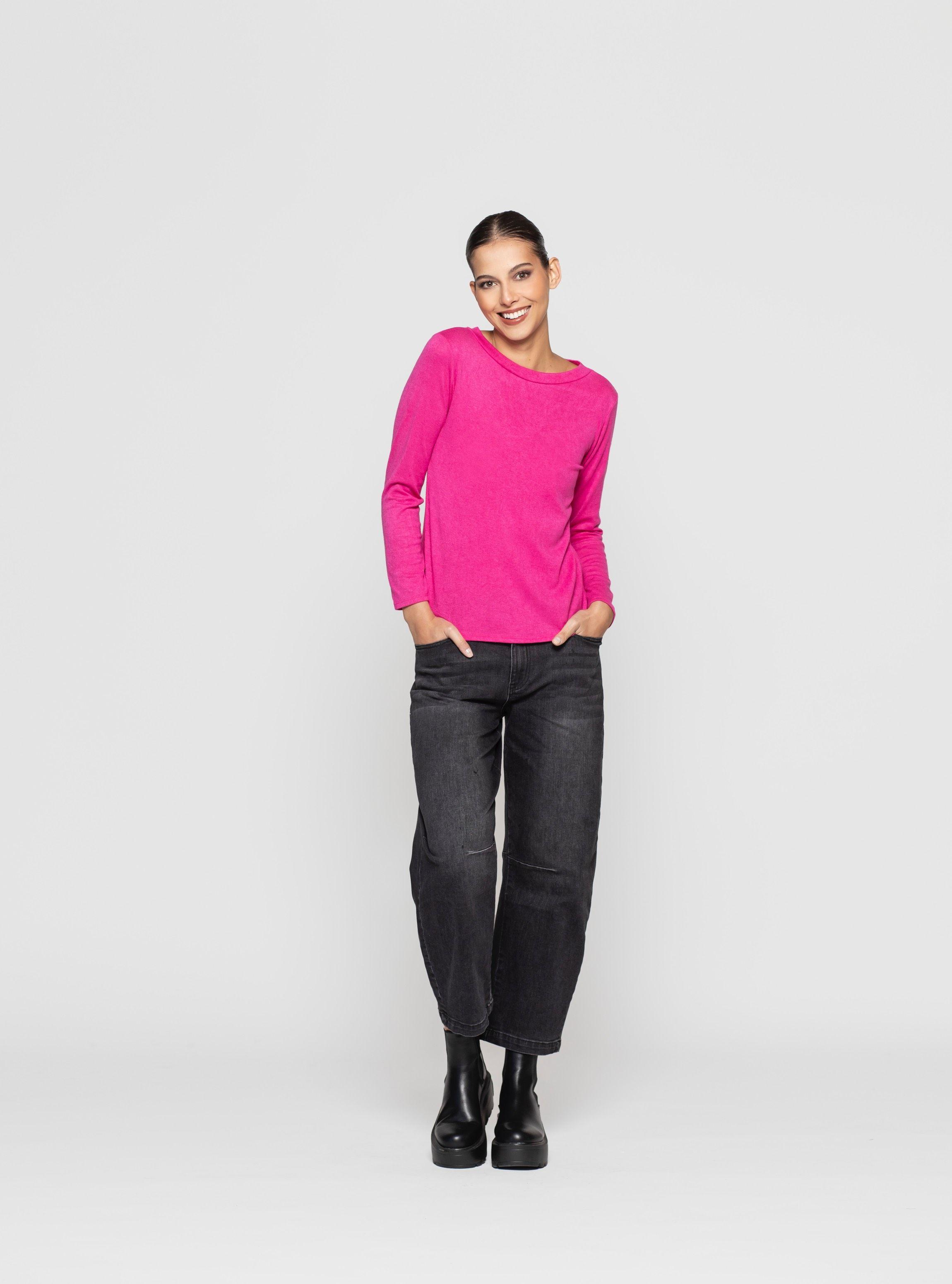 Polera Mujer Nilia Morado Oscuro Lineatre-2