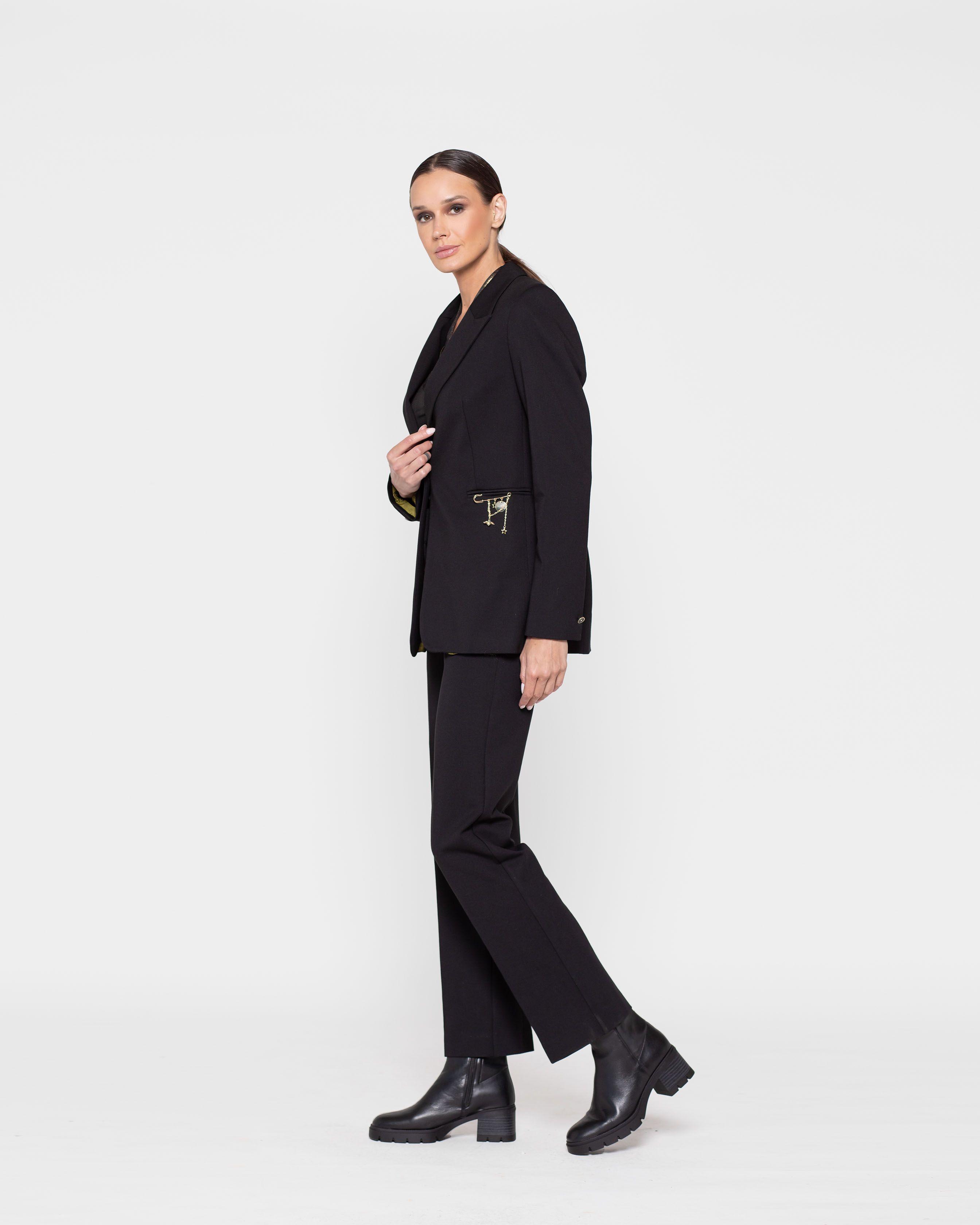 Chaqueta Mujer Hortensia Negro Ludovica-0