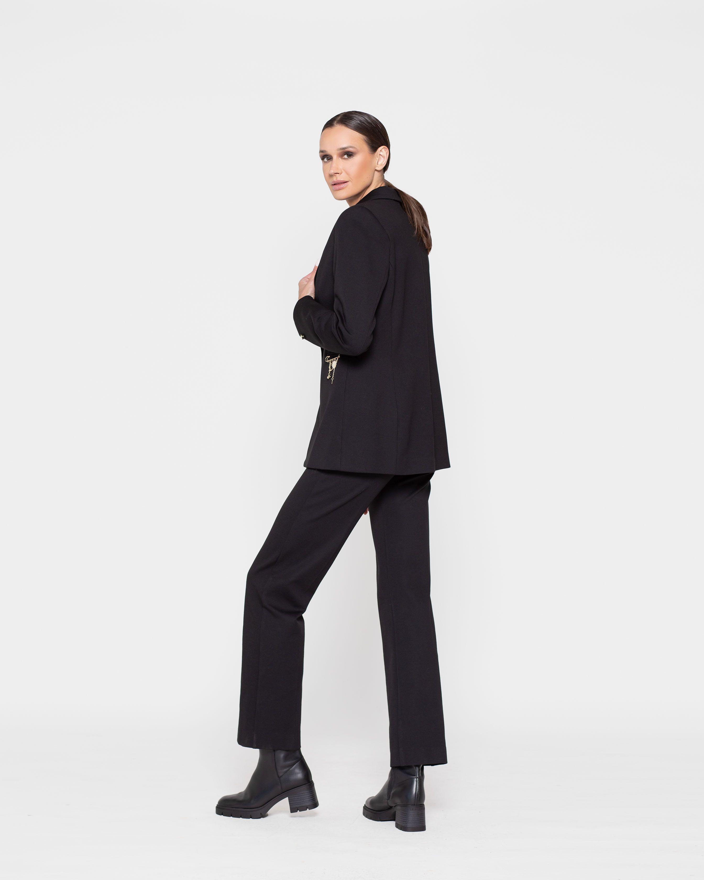 Chaqueta Mujer Hortensia Negro Ludovica-1