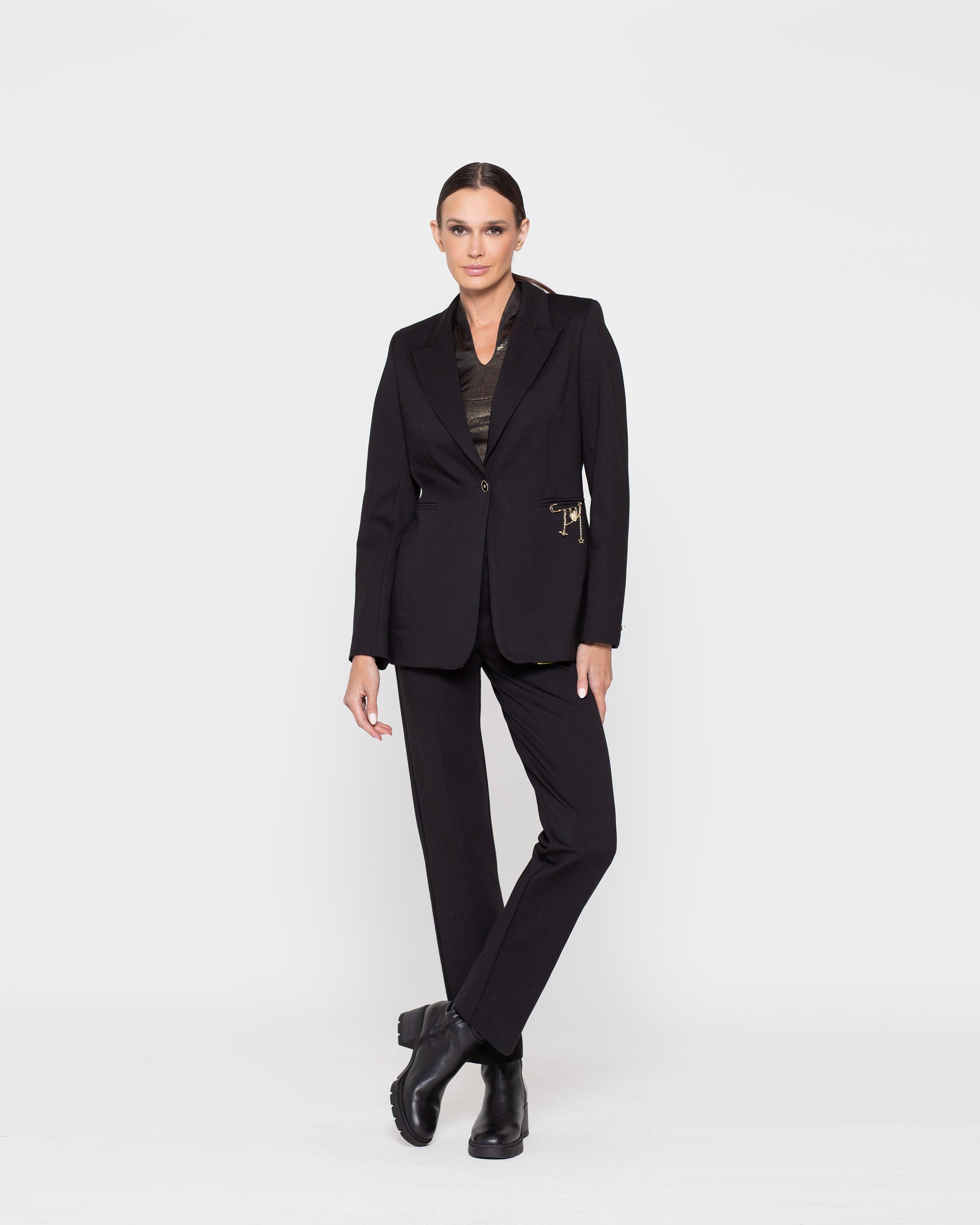 Chaqueta Mujer Hortensia Negro Ludovica-2